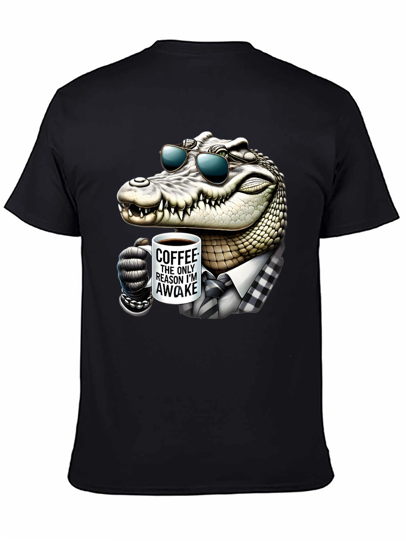 Cool Crocodile Coffee Lover T-Shirt