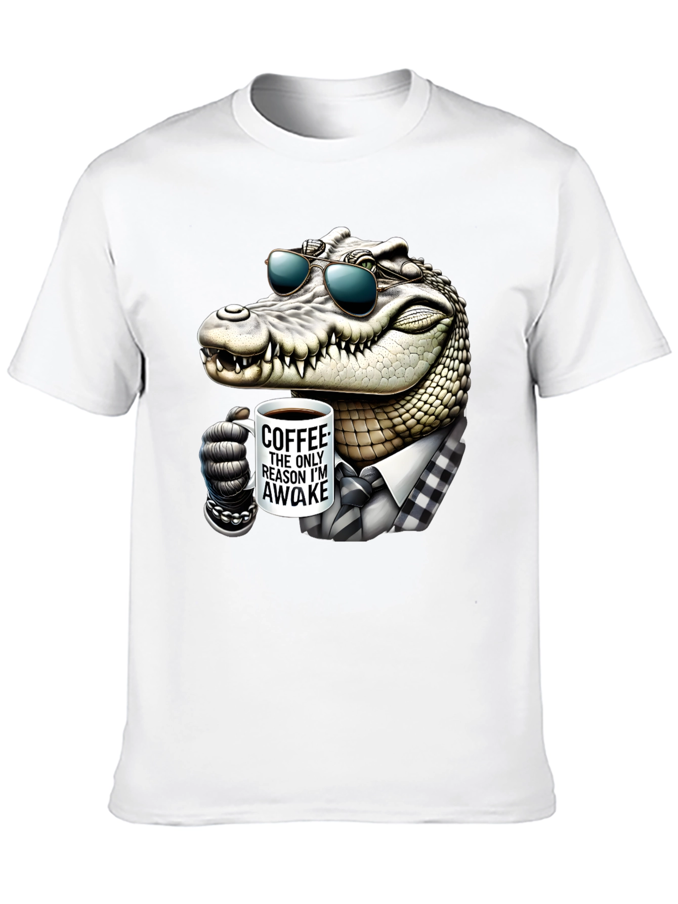 Cool Crocodile Coffee Lover T-Shirt