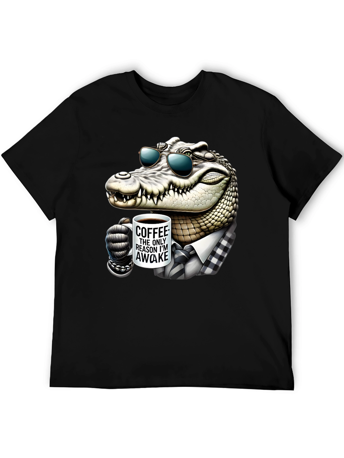 Cool Crocodile Coffee Lover T-Shirt