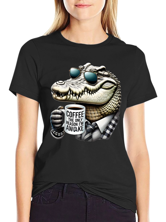 Cool Crocodile Coffee Lover T-Shirt