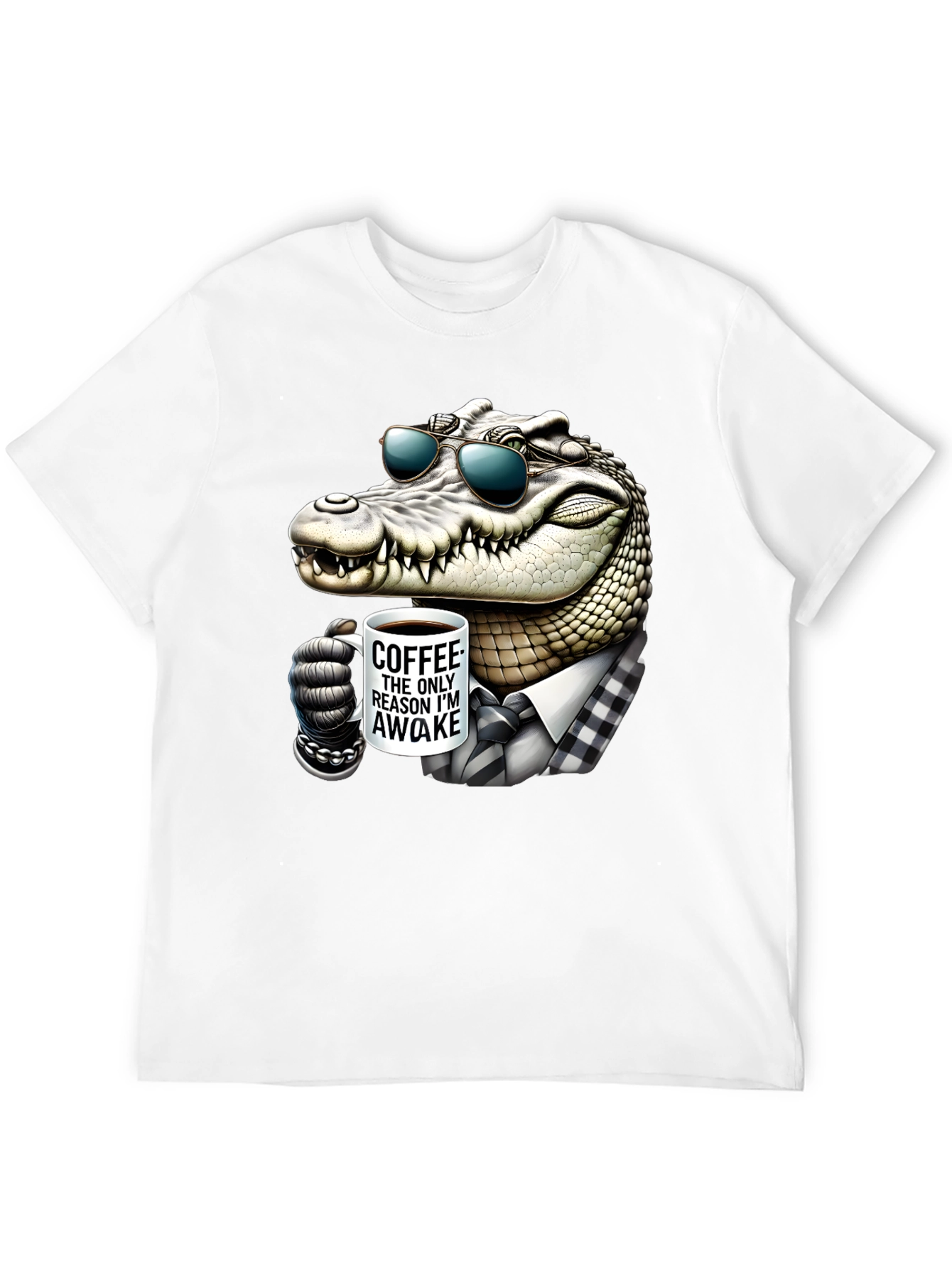 Cool Crocodile Coffee Lover T-Shirt