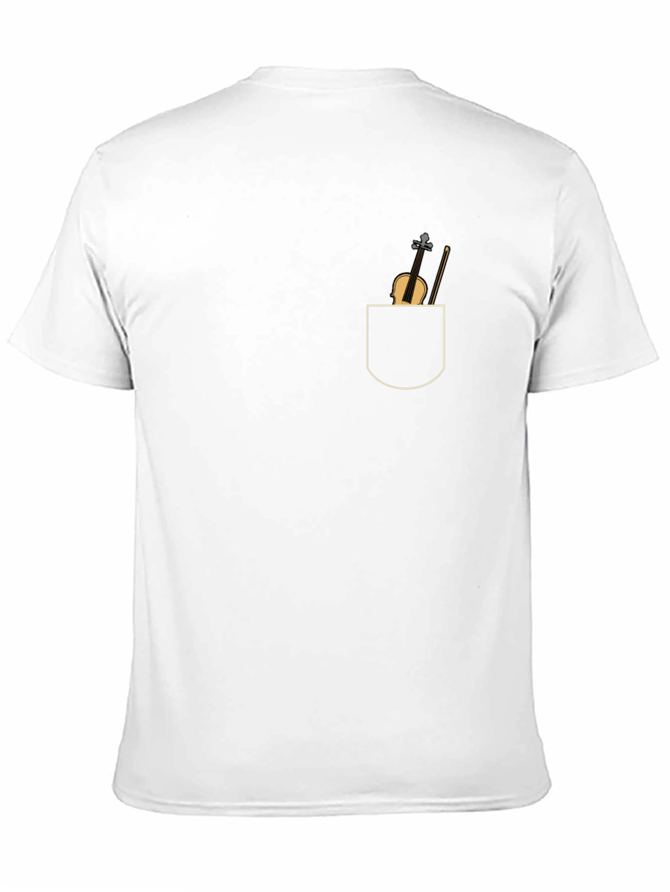 Violin Pocket Graphic Tee - Stylish Musician T-Shirt