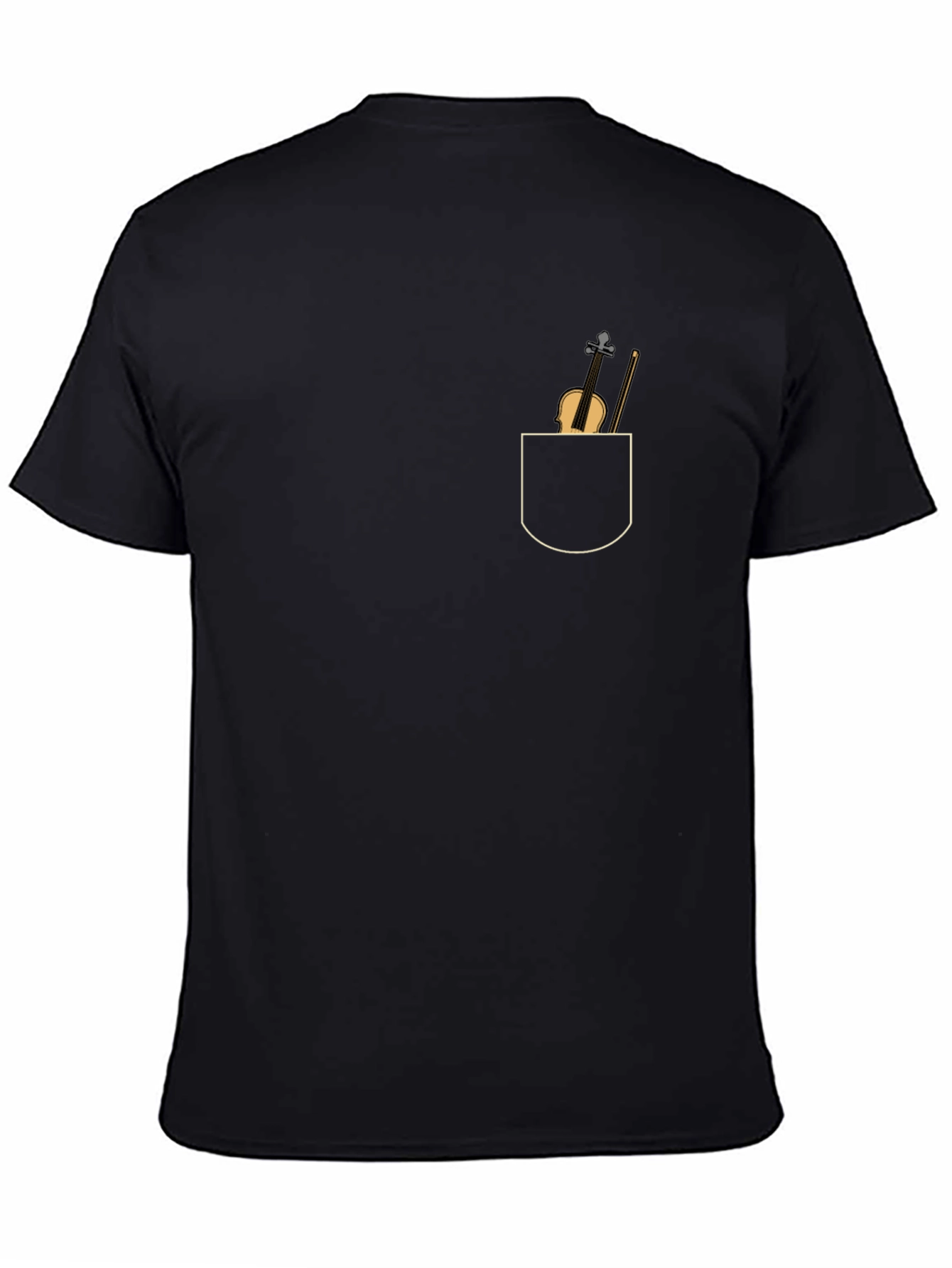 Violin Pocket Graphic Tee - Stylish Musician T-Shirt