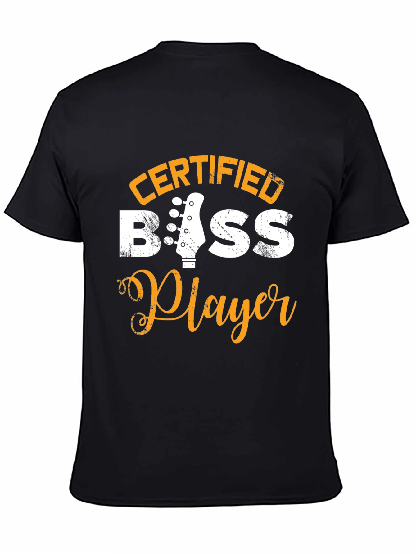 Certified Bass Player Black Graphic Tee