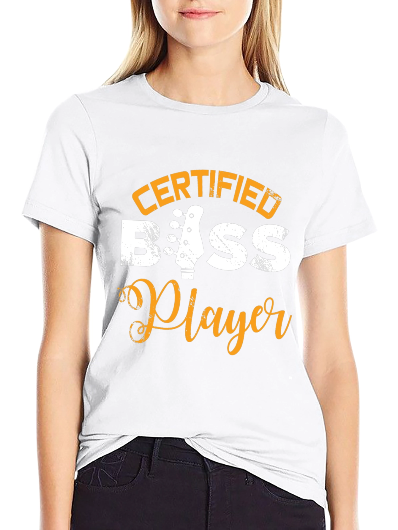 Certified Bass Player Black Graphic Tee