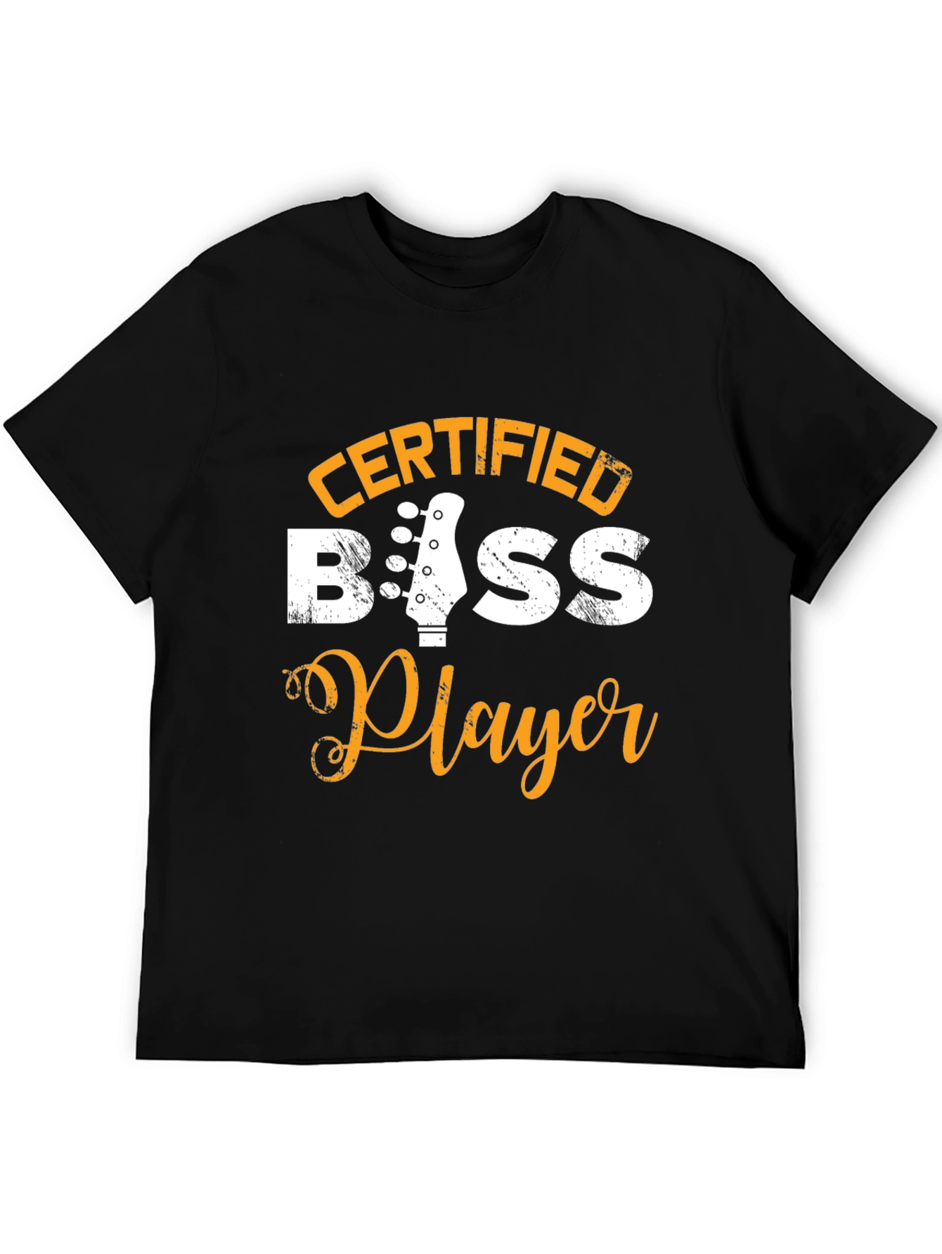 Certified Bass Player Black Graphic Tee