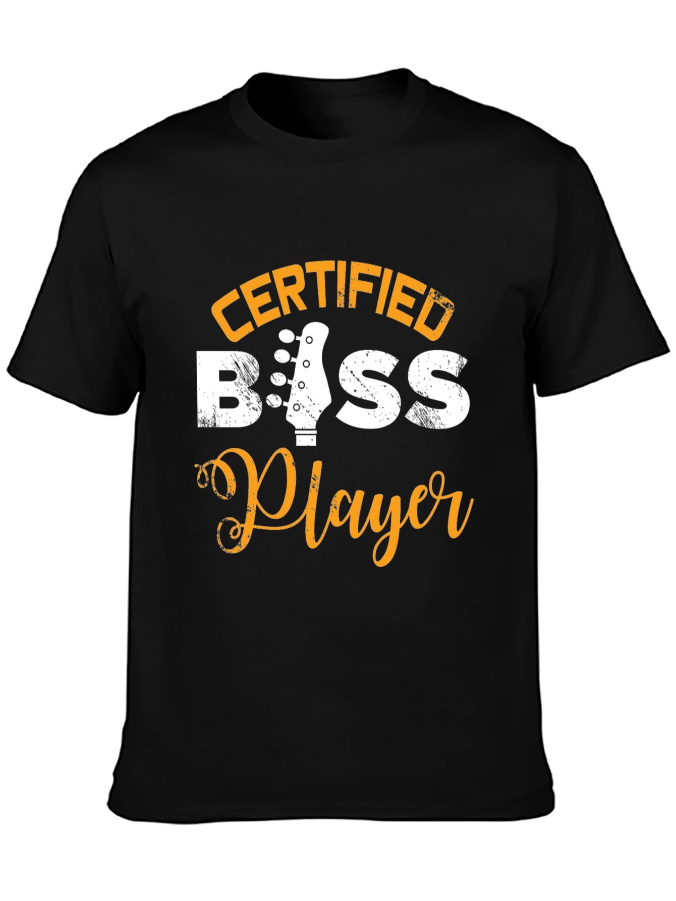 Certified Bass Player Black Graphic Tee