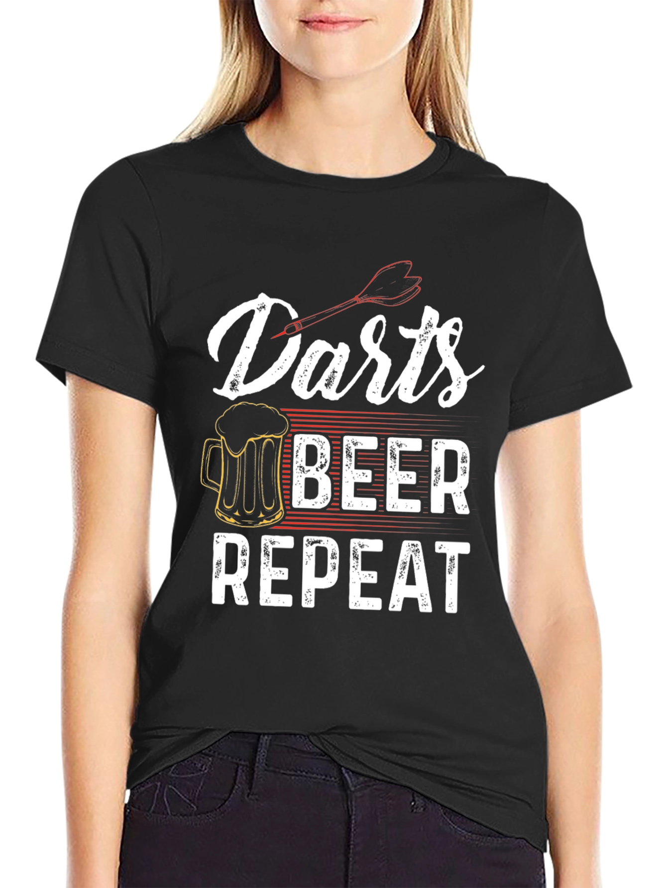 Darts Beer Repeat Graphic Tee