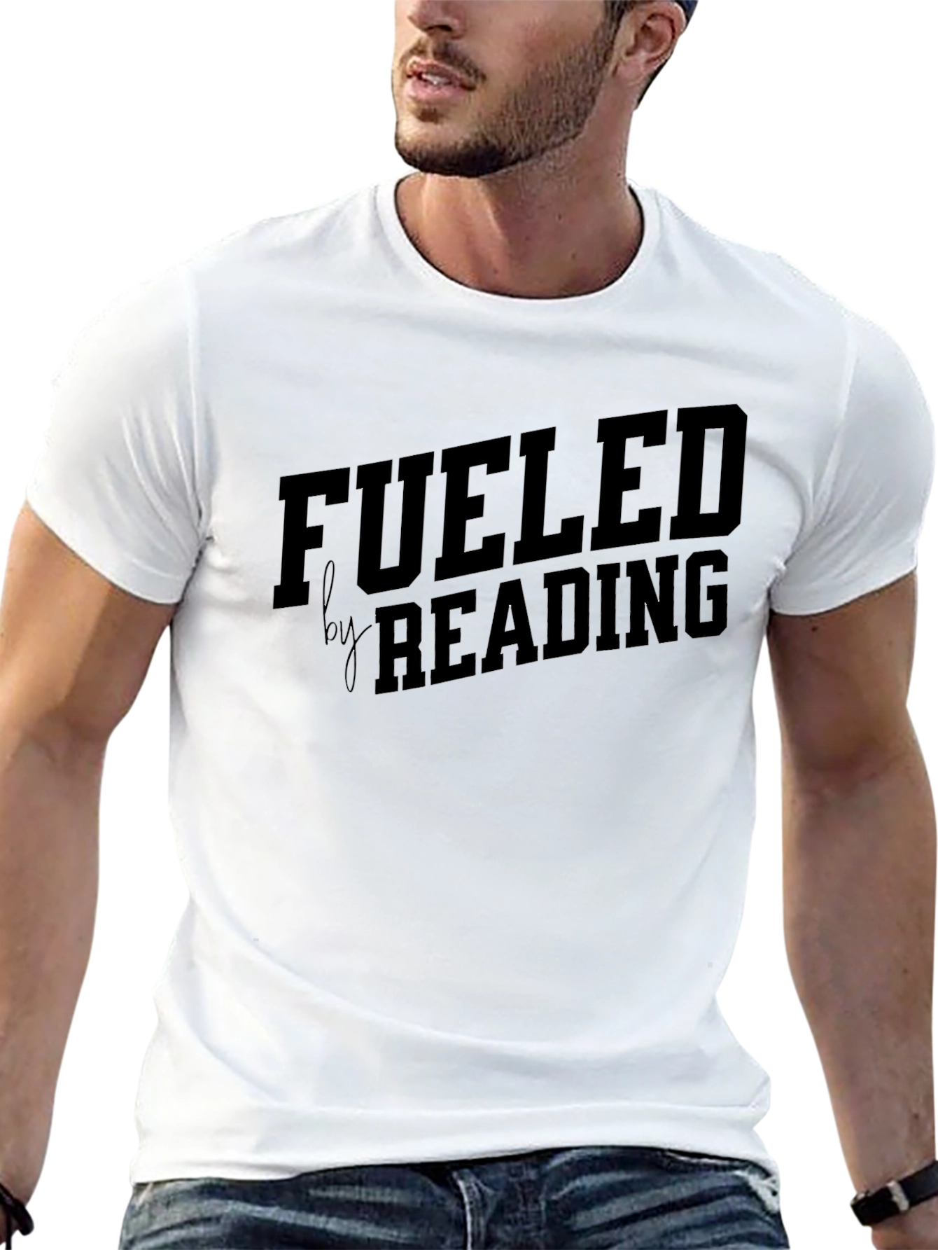 Fueled by Reading Graphic Tee - Black Casual Shirt