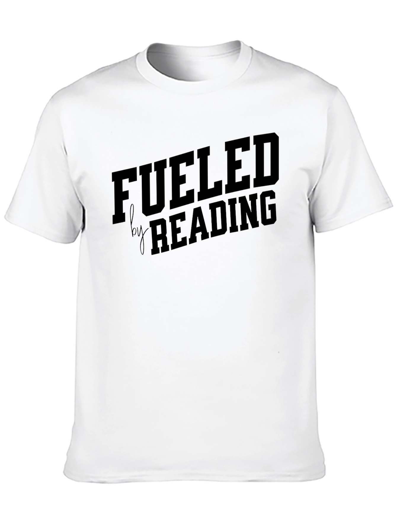 Fueled by Reading Graphic Tee - Black Casual Shirt
