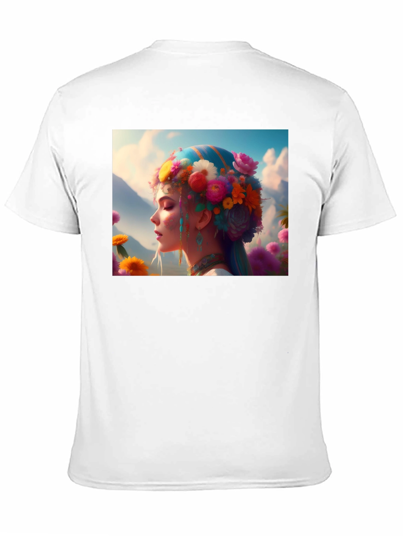 Floral Fantasy Graphic Tee - Unique Artistic Design