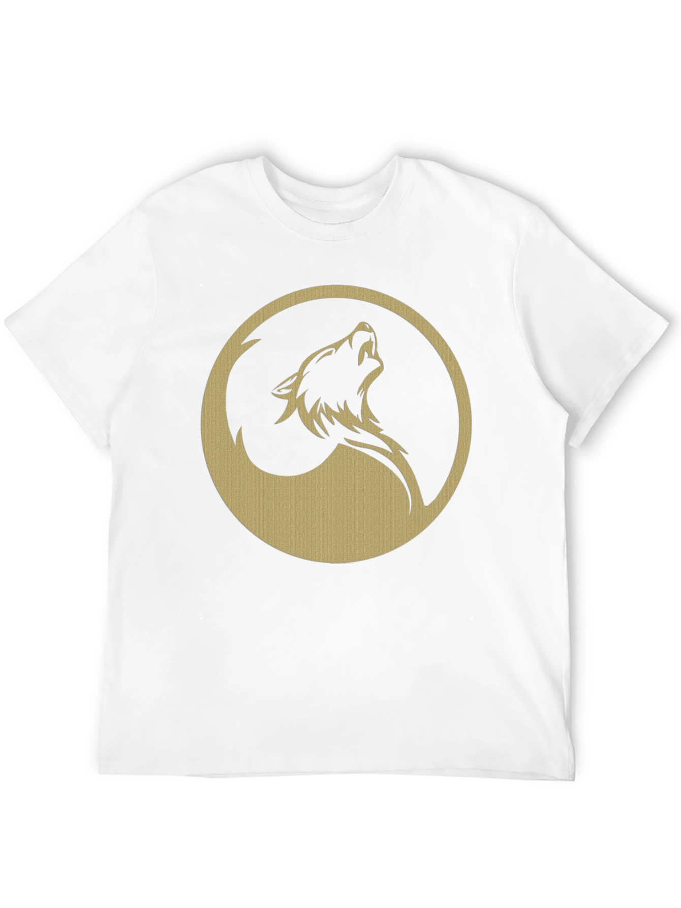 Wolf Circle Graphic T-Shirt - Mens Black Tee