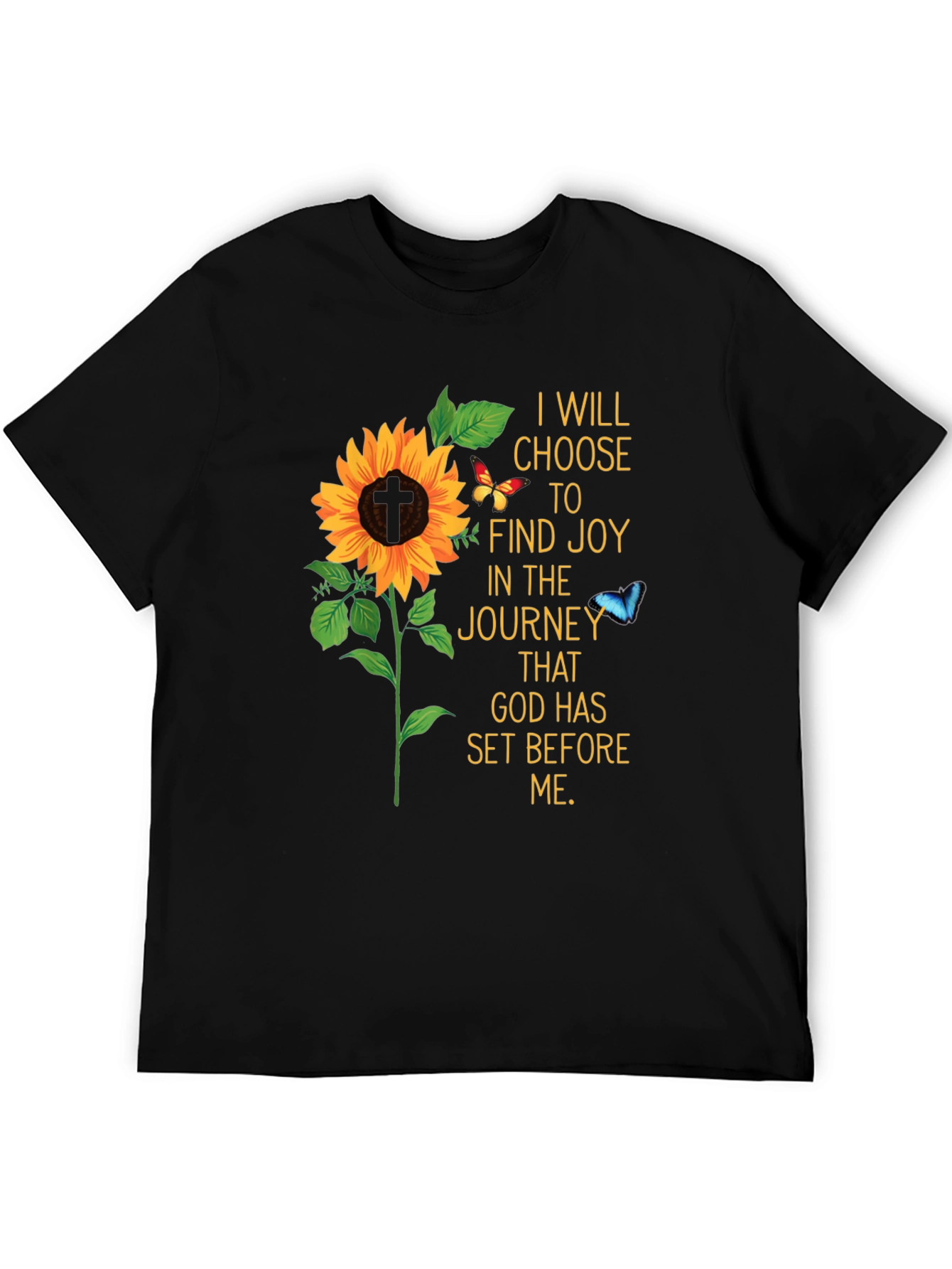 Joyful Journey Sunflower Graphic T-Shirt