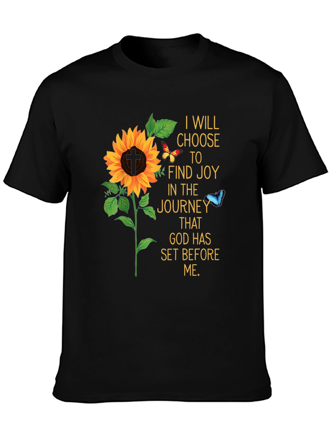 Joyful Journey Sunflower Graphic T-Shirt