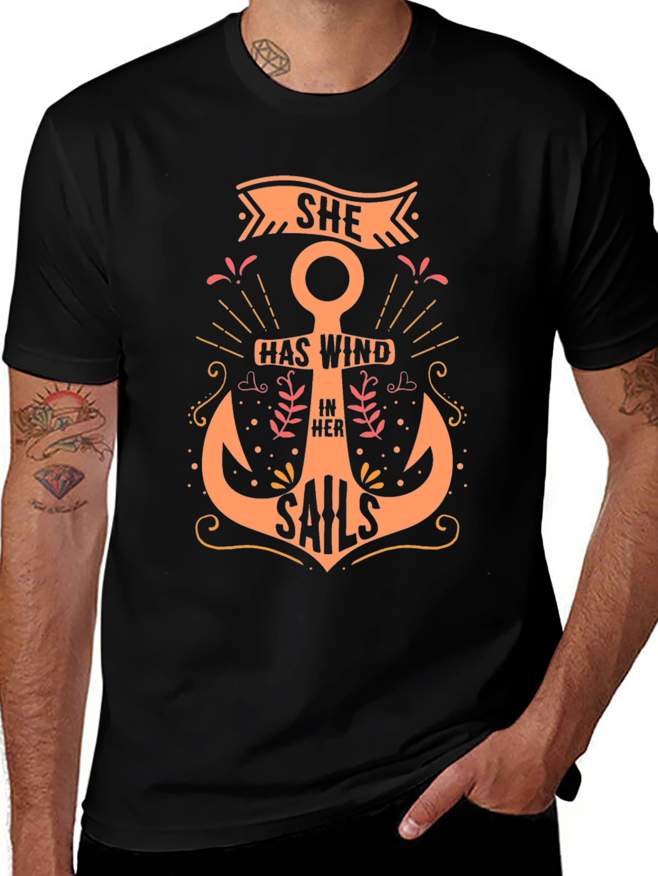 Nautical Anchor Graphic T-Shirt