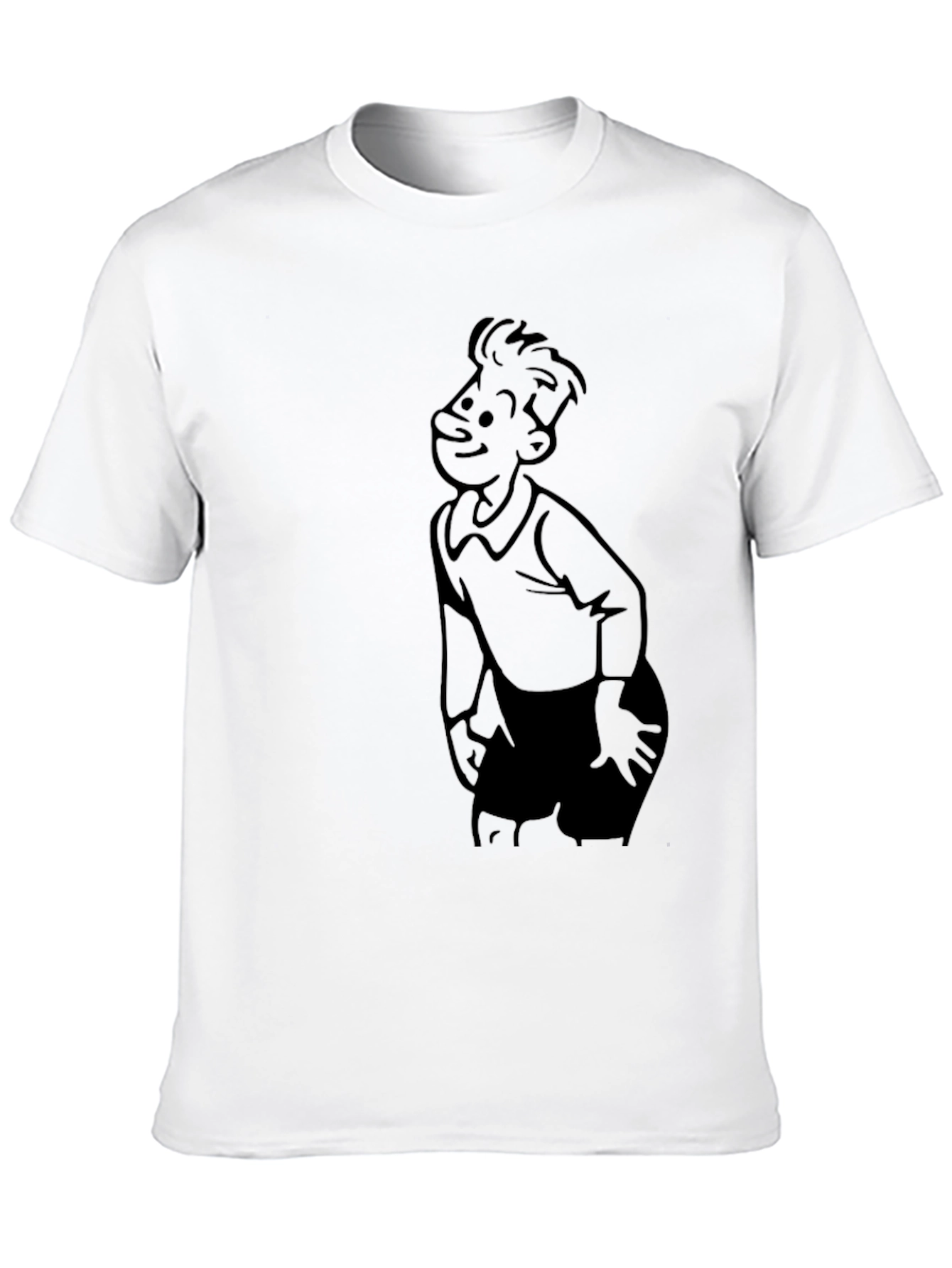 Retro Cartoon Character Black T-Shirt