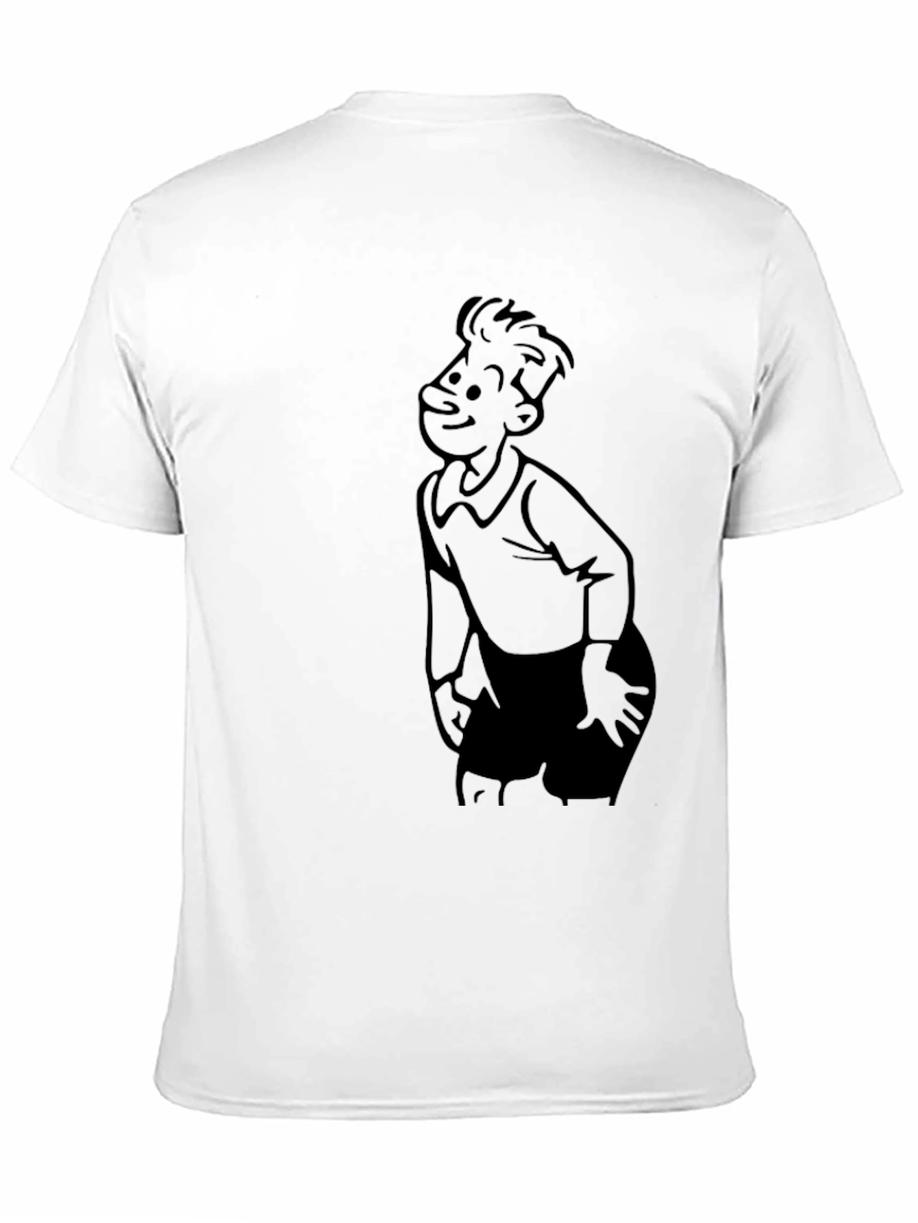 Retro Cartoon Character Black T-Shirt