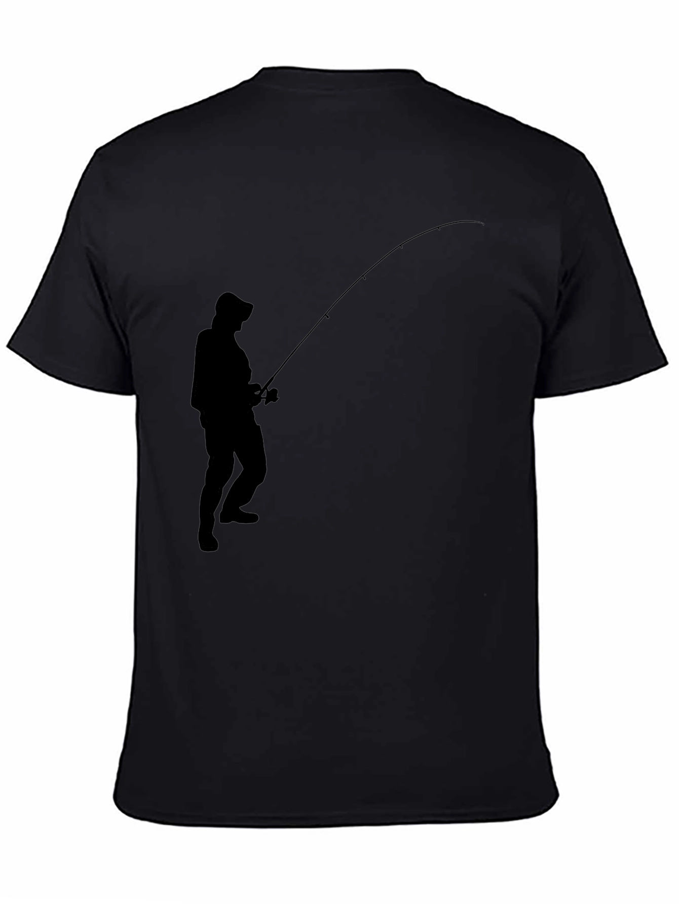Angler Silhouette Black T-Shirt
