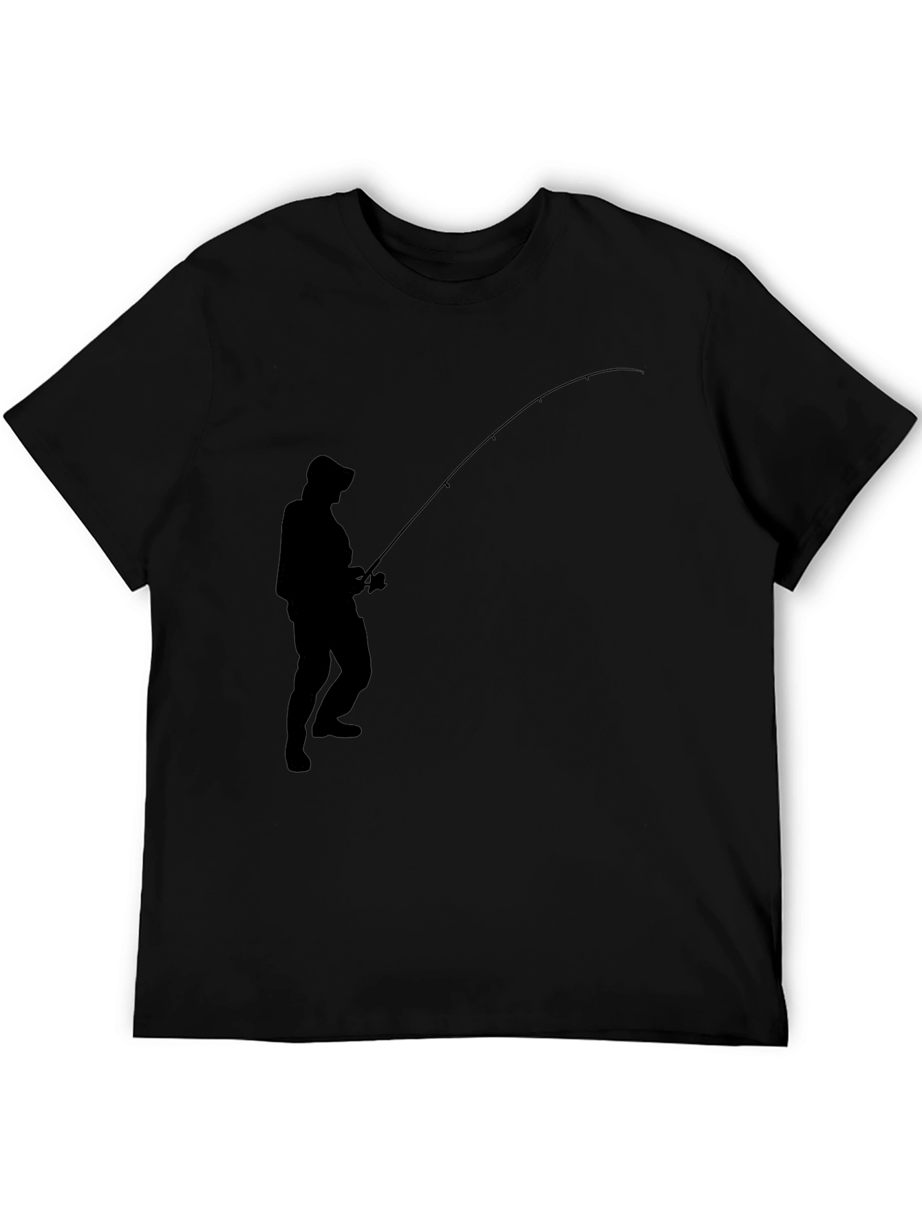 Angler Silhouette Black T-Shirt