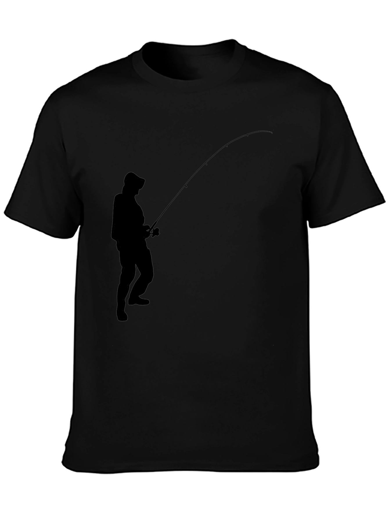 Angler Silhouette Black T-Shirt
