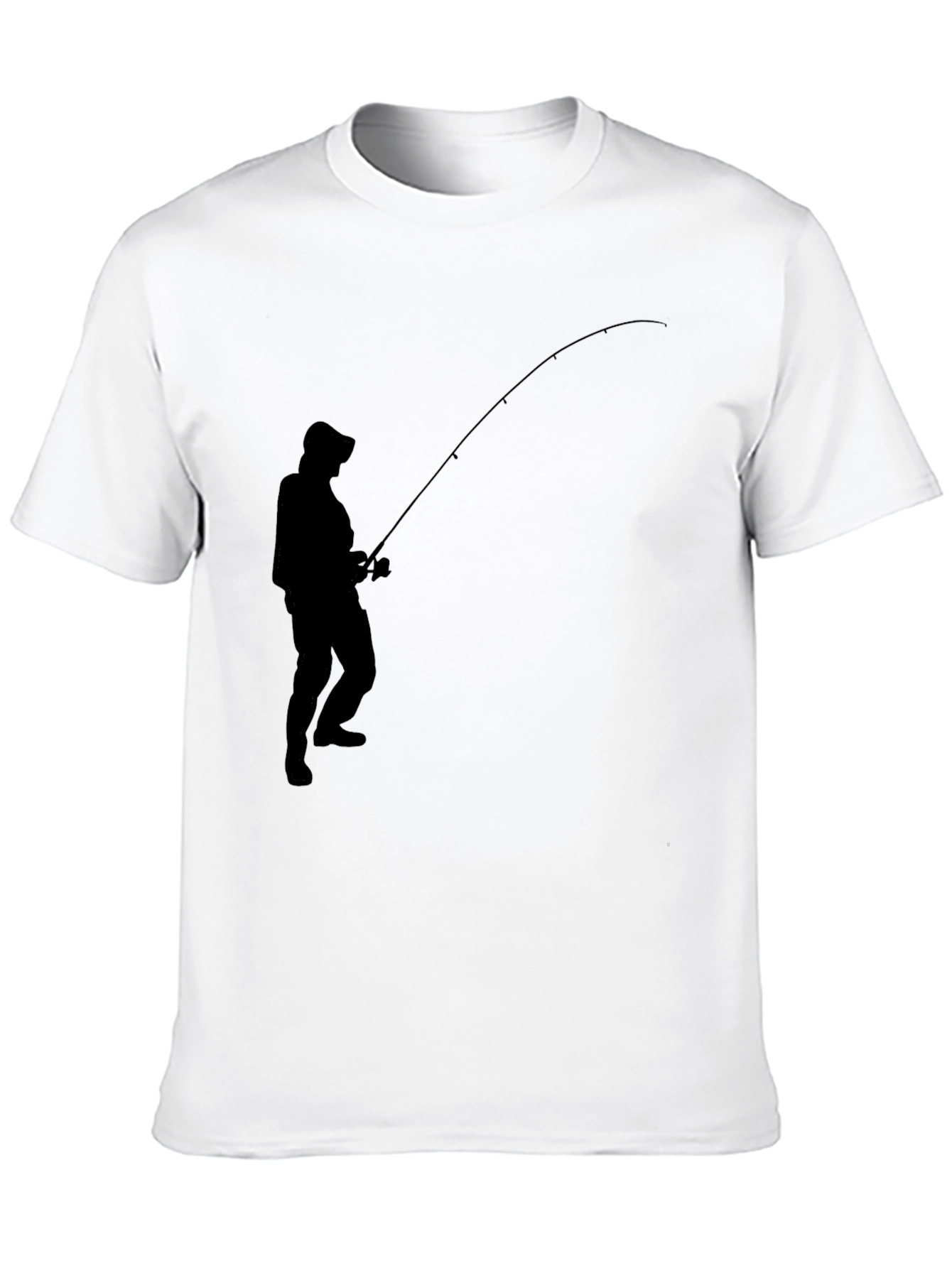 Angler Silhouette Black T-Shirt