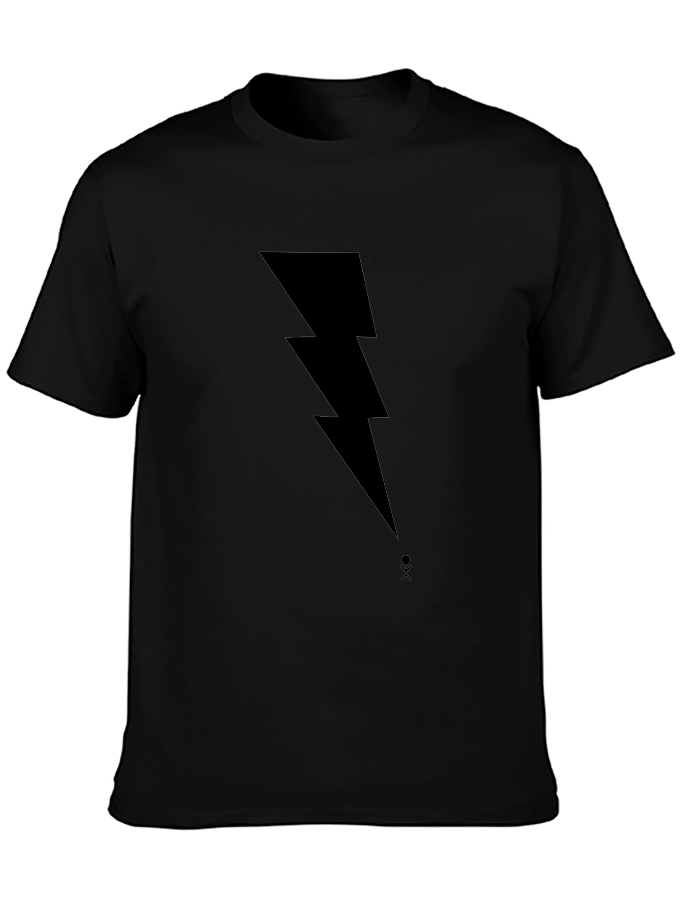 ⚡ Bold Lightning Bolt Graphic Black T-Shirt