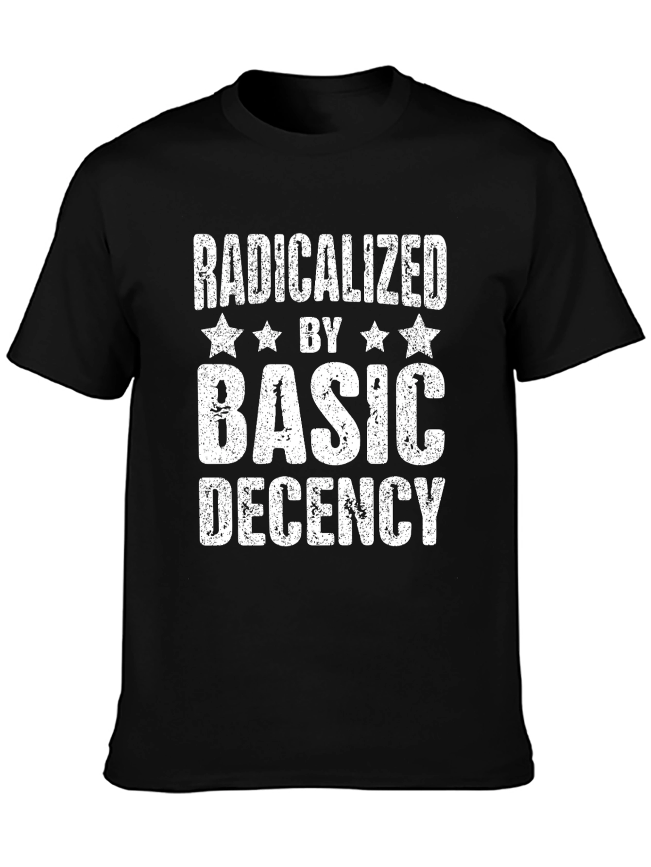 Radicalized by Basic Decency Graphic Tee - Black
