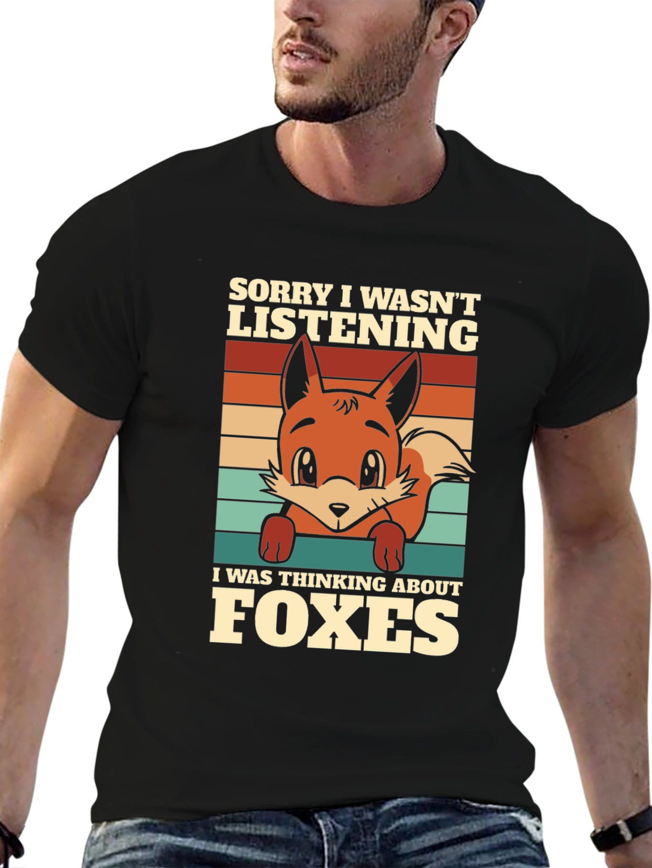 Fox Lover T-Shirt: Sorry Thinking About Foxes