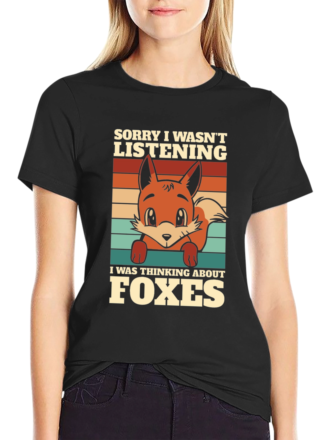 Fox Lover T-Shirt: Sorry Thinking About Foxes