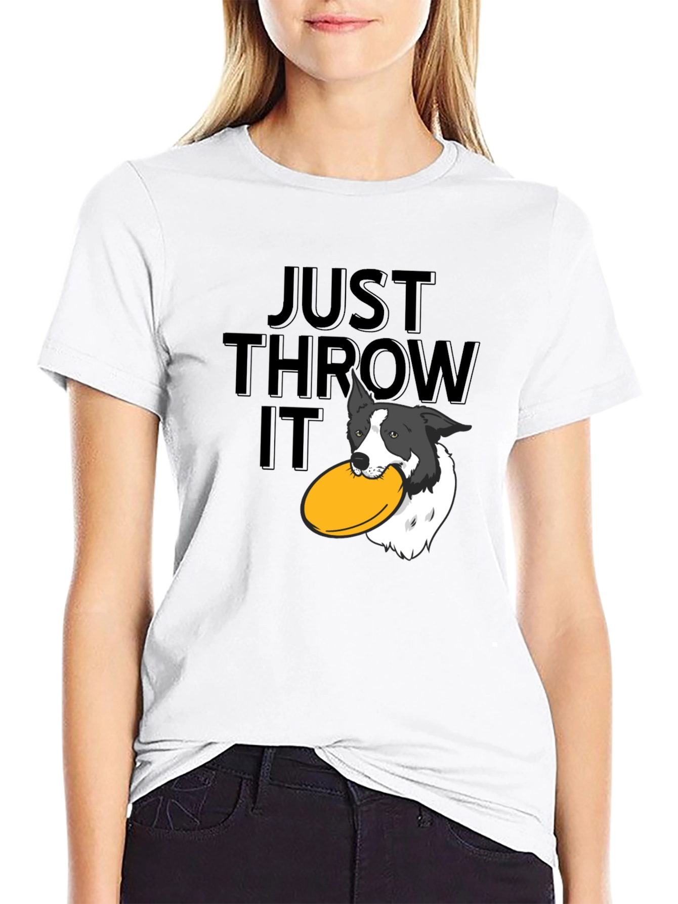 Just Throw It! Dog Frisbee T-Shirt