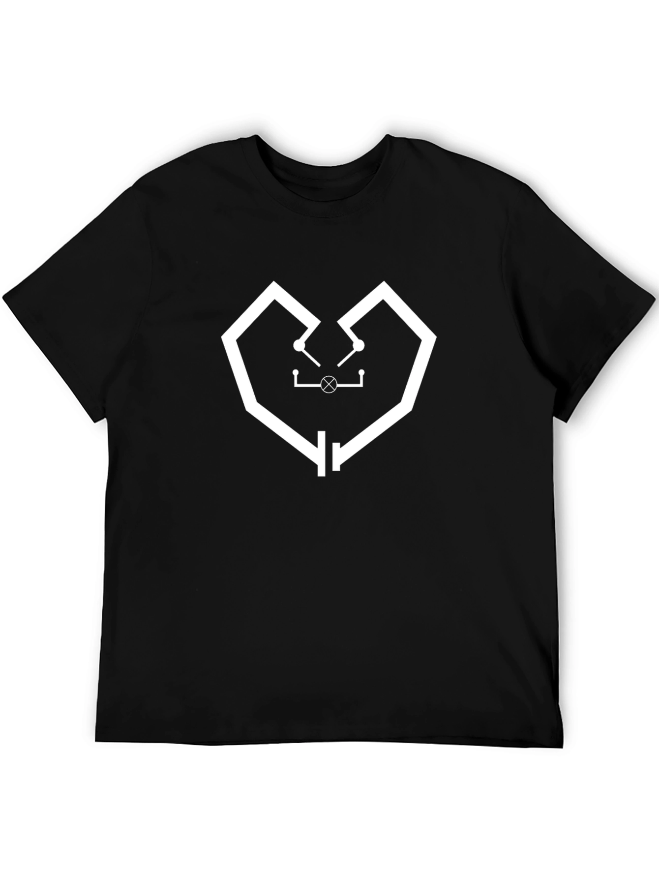 Tech Heart Black T-Shirt - Geeky Love