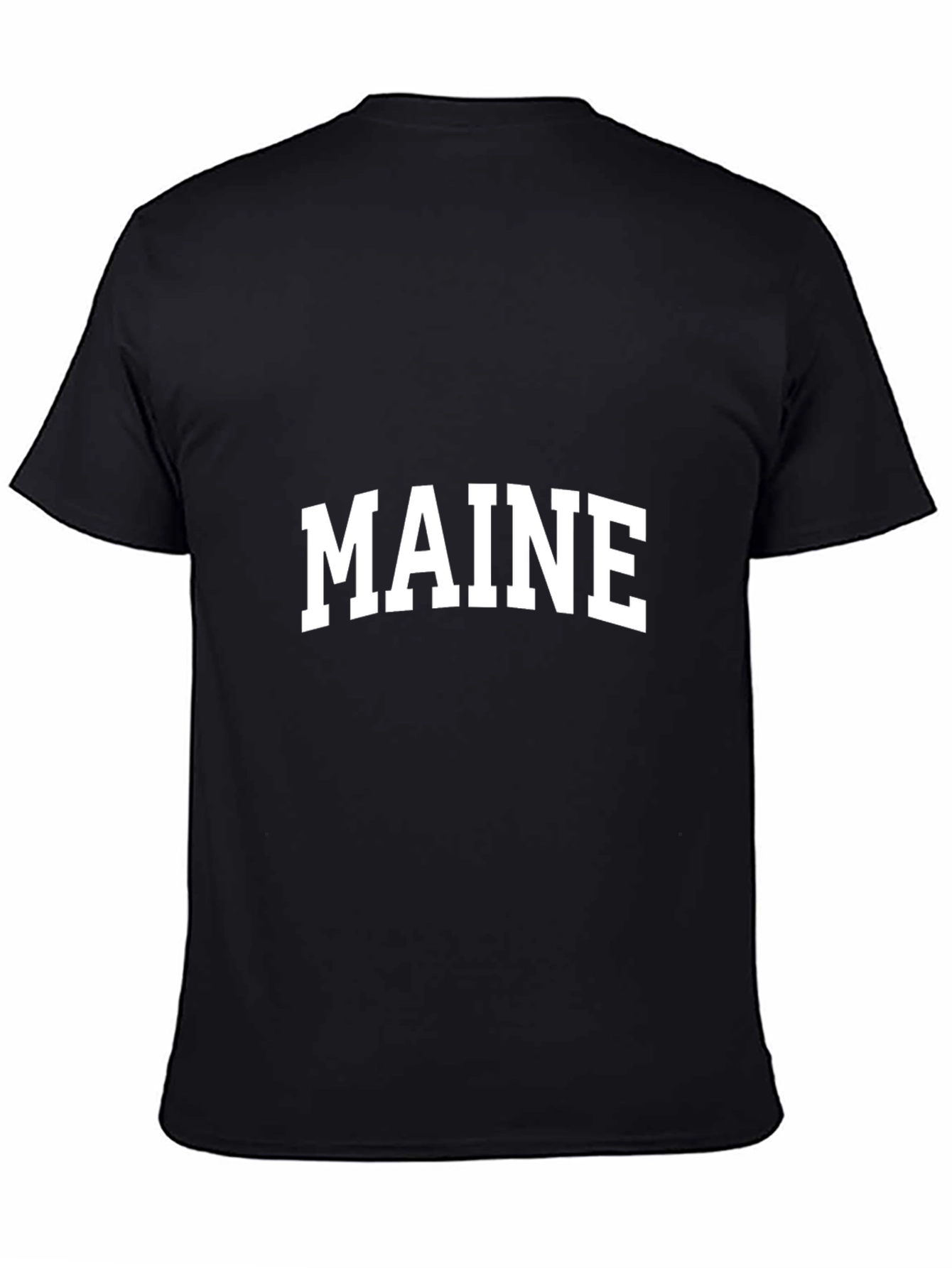 Maine State T-Shirt - Black Casual Wear