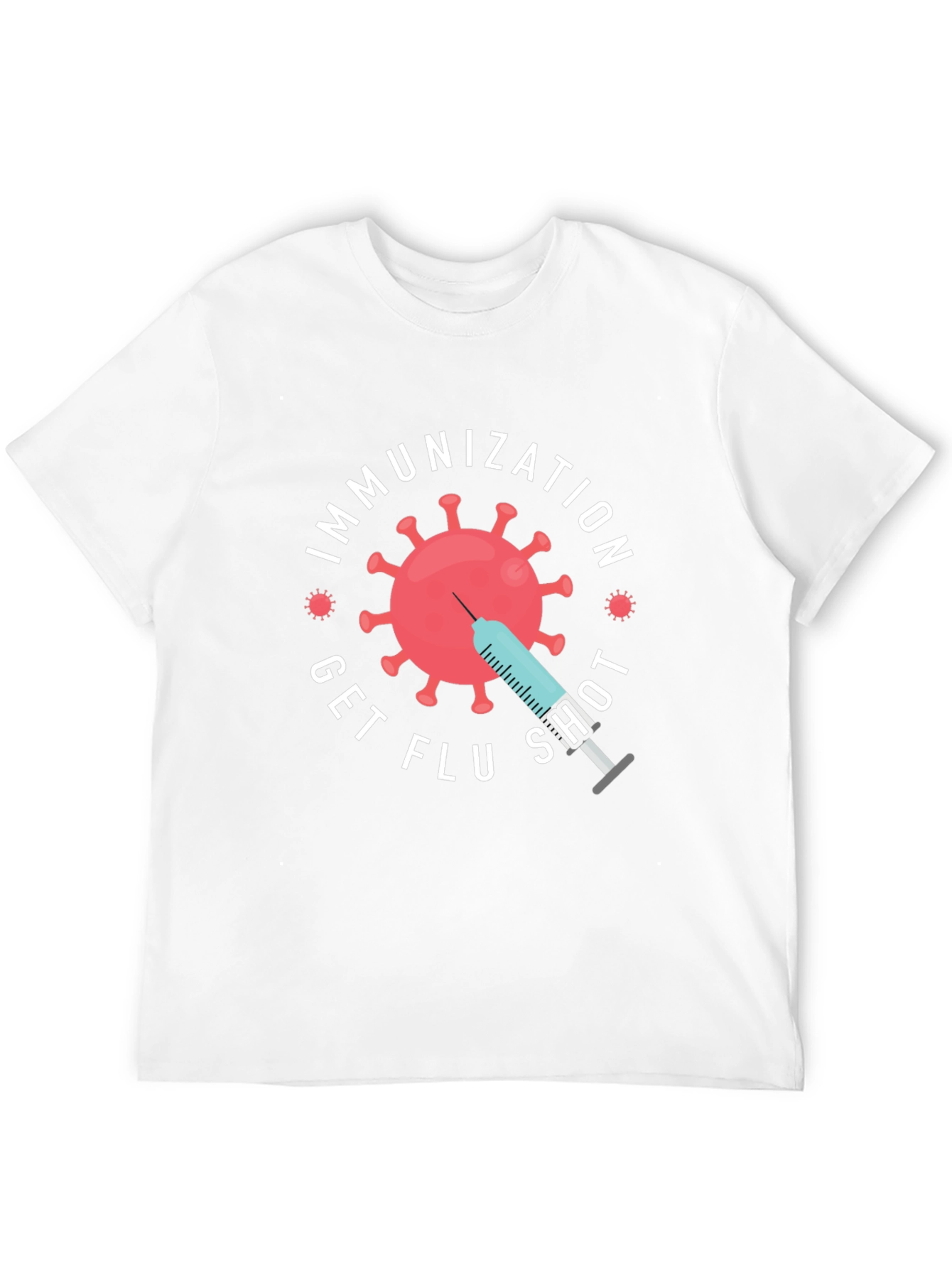 Immunization Get Flu Shot Graphic Tee - Black
