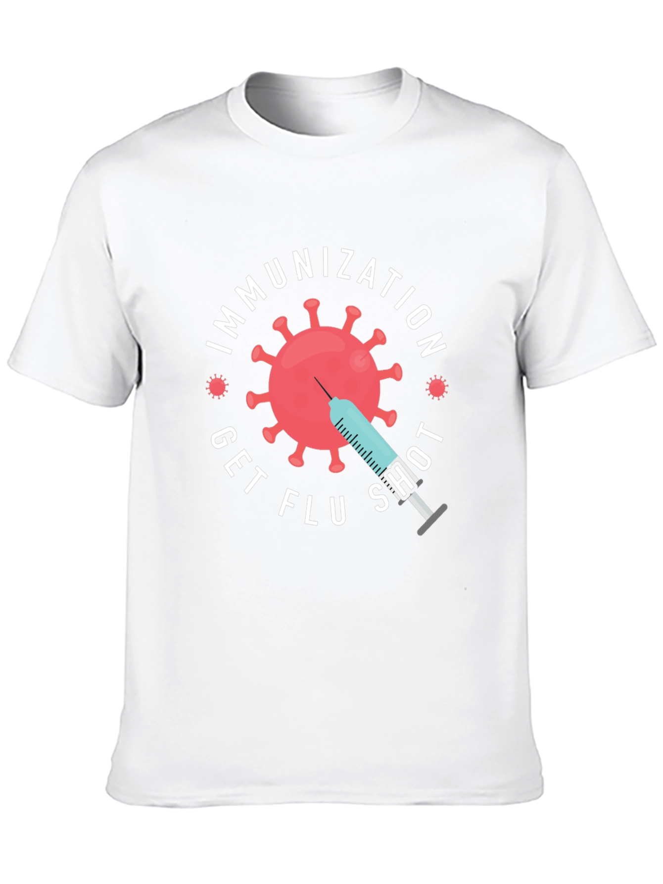 Immunization Get Flu Shot Graphic Tee - Black