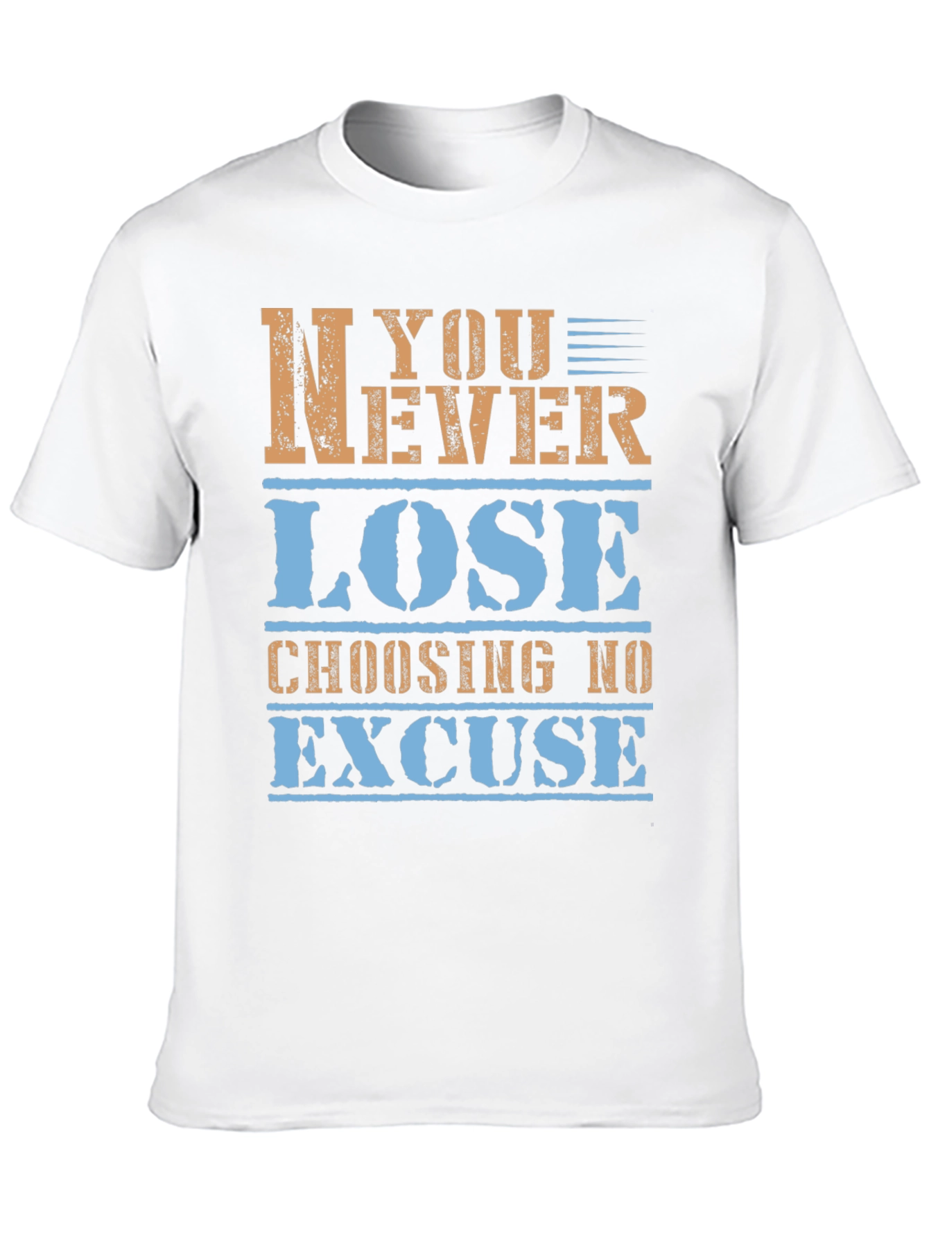 Inspirational Graphic Tee - Never Lose - Black