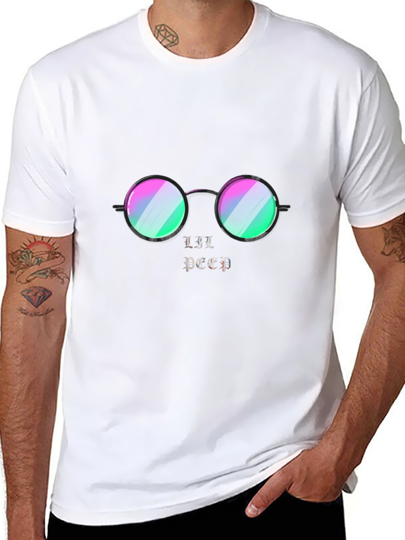 Lil Peep Graphic Print Black T-Shirt