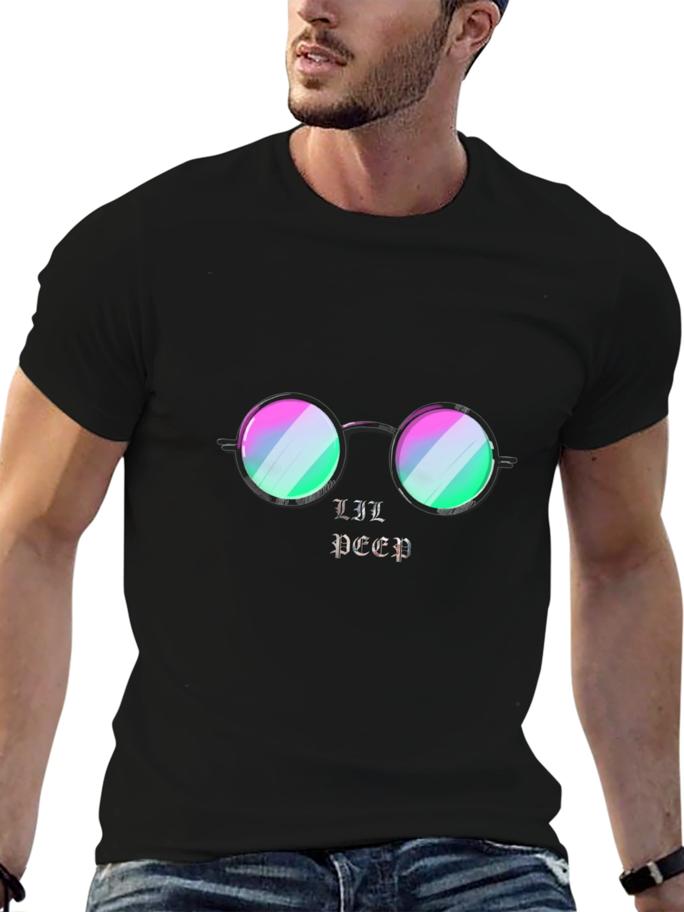 Lil Peep Graphic Print Black T-Shirt