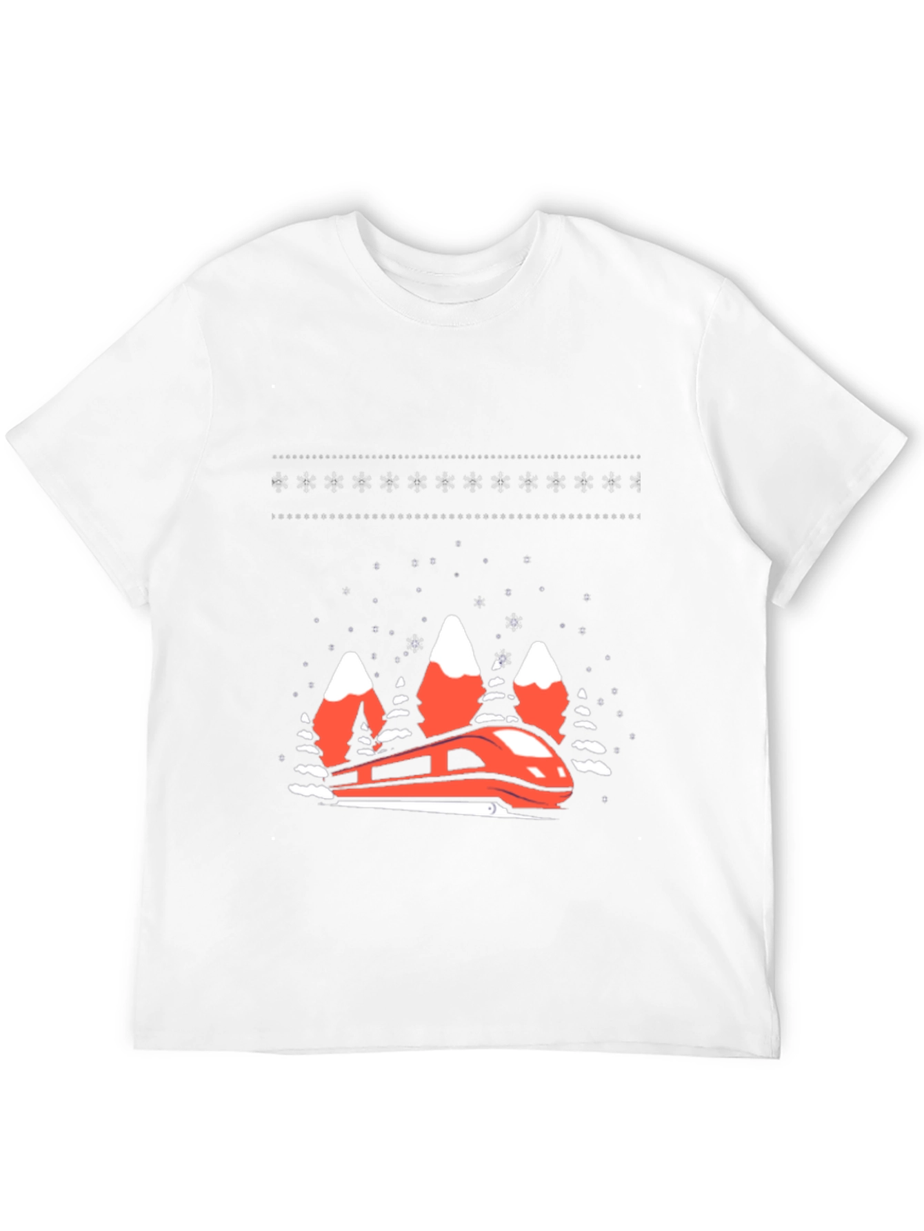 Festive Train Graphic Tee - Holiday Style