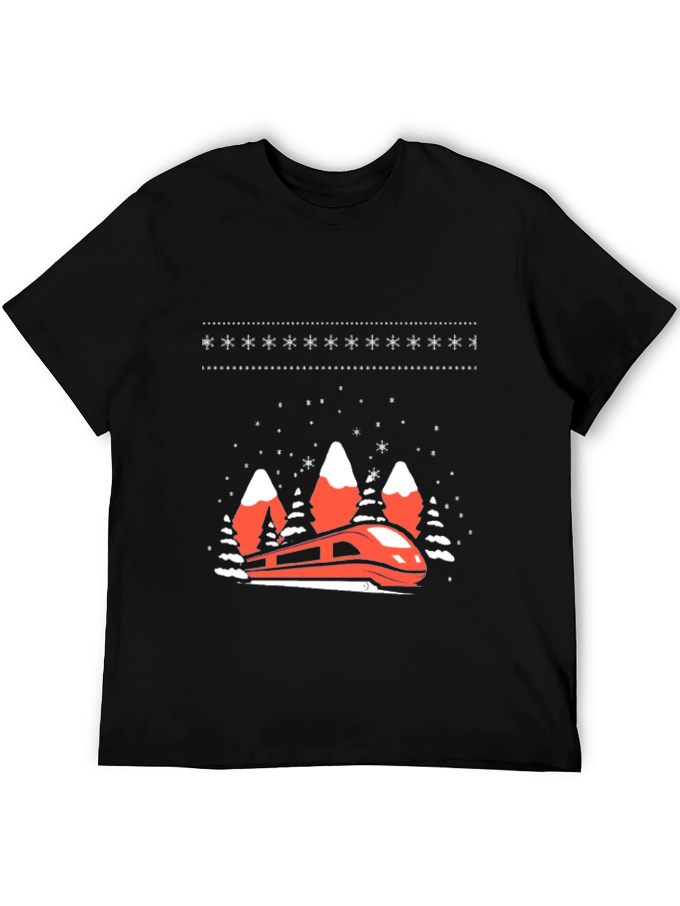 Festive Train Graphic Tee - Holiday Style