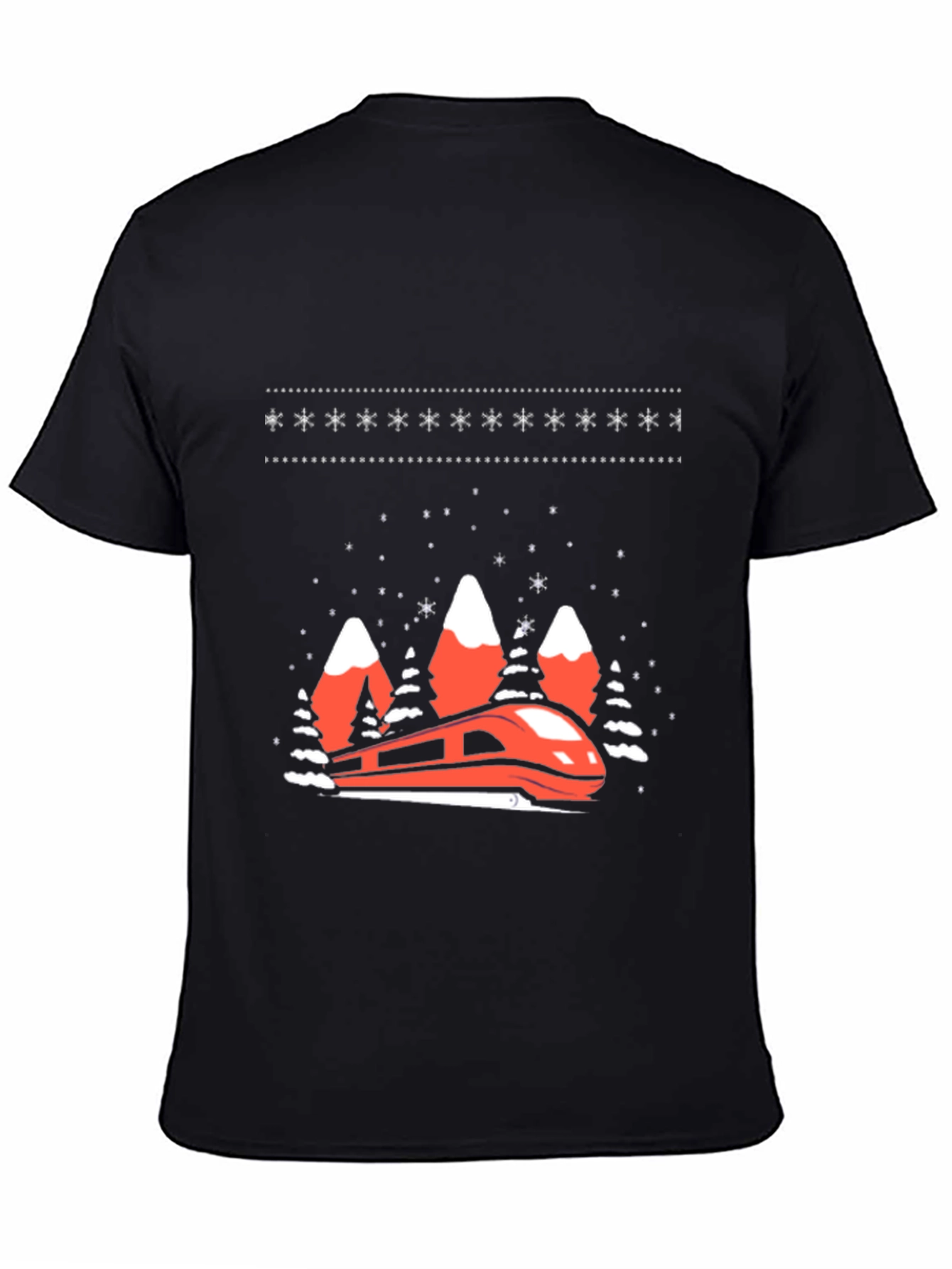 Festive Train Graphic Tee - Holiday Style