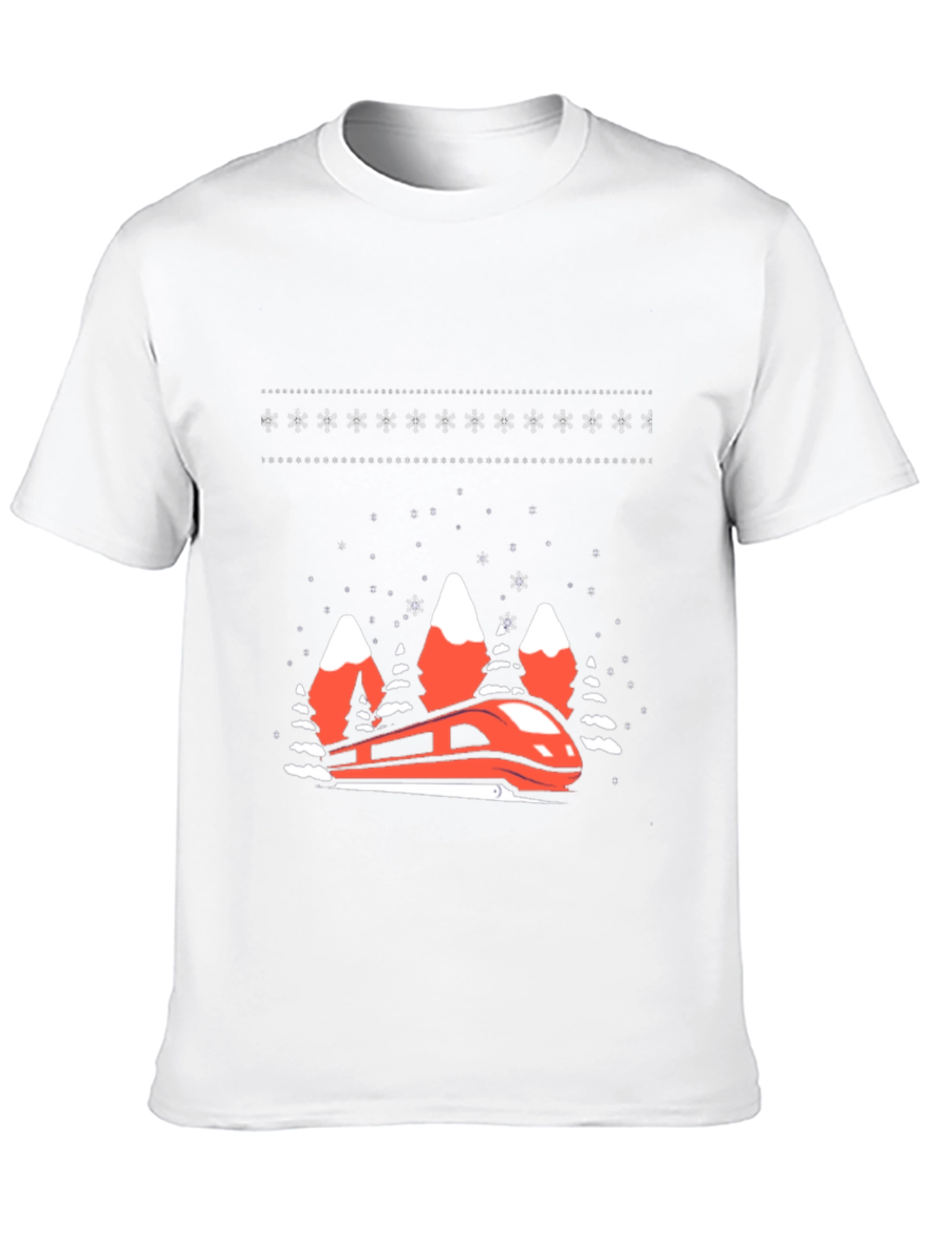 Festive Train Graphic Tee - Holiday Style