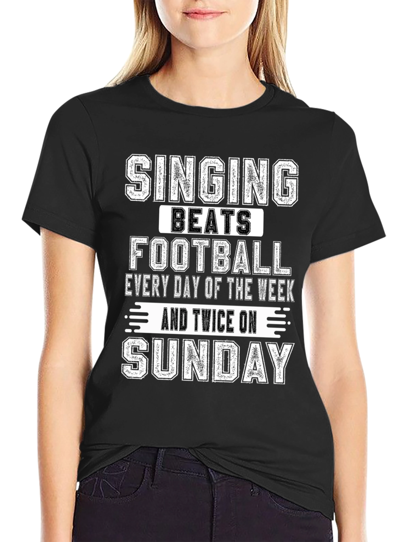 Singing Beats Football Graphic Tee