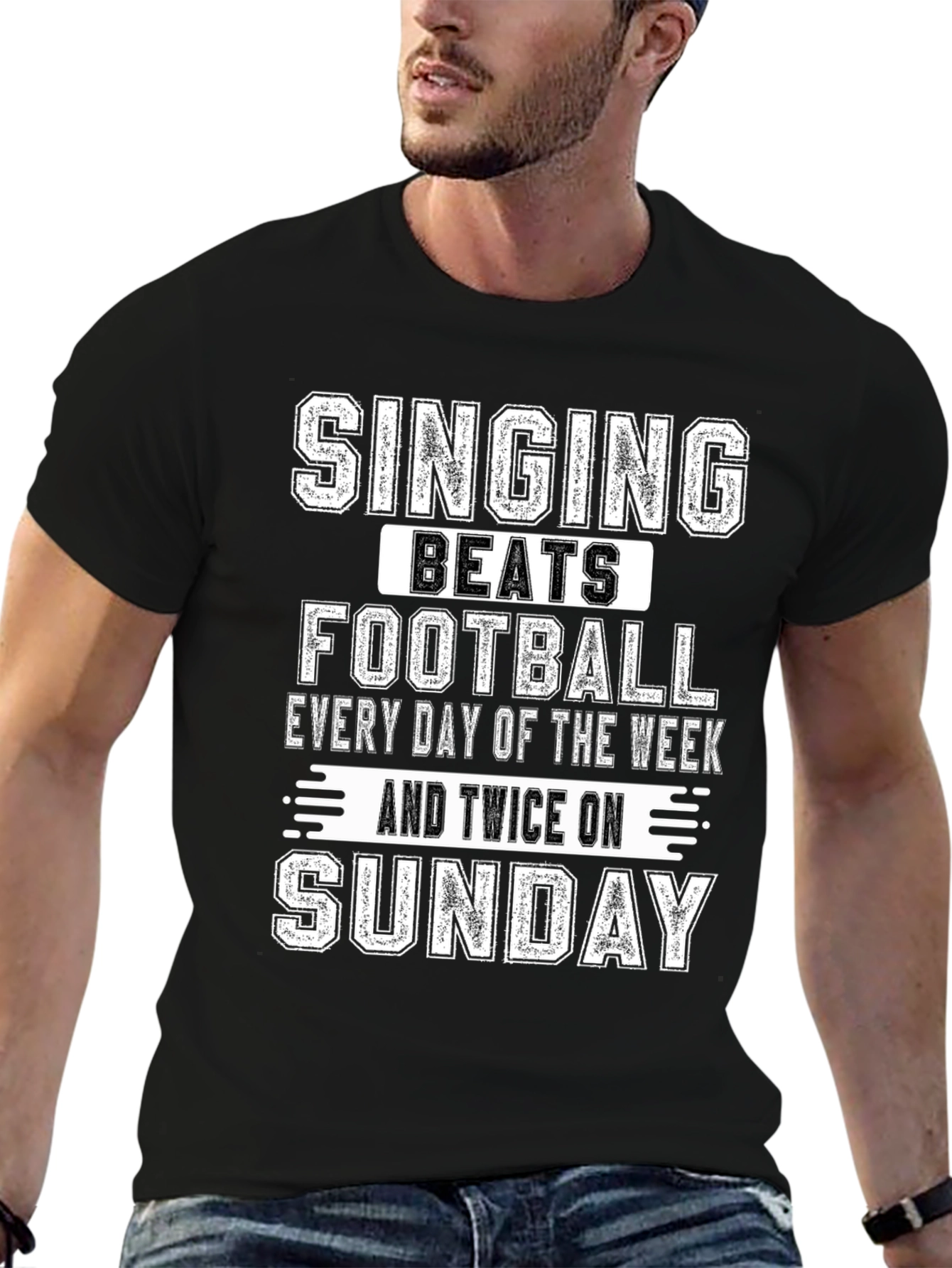 Singing Beats Football Graphic Tee