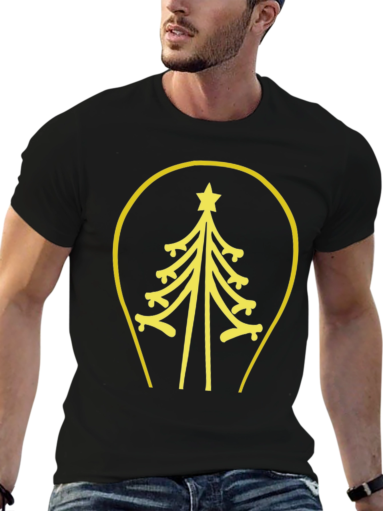 Minimalist Christmas Tree Graphic Tee