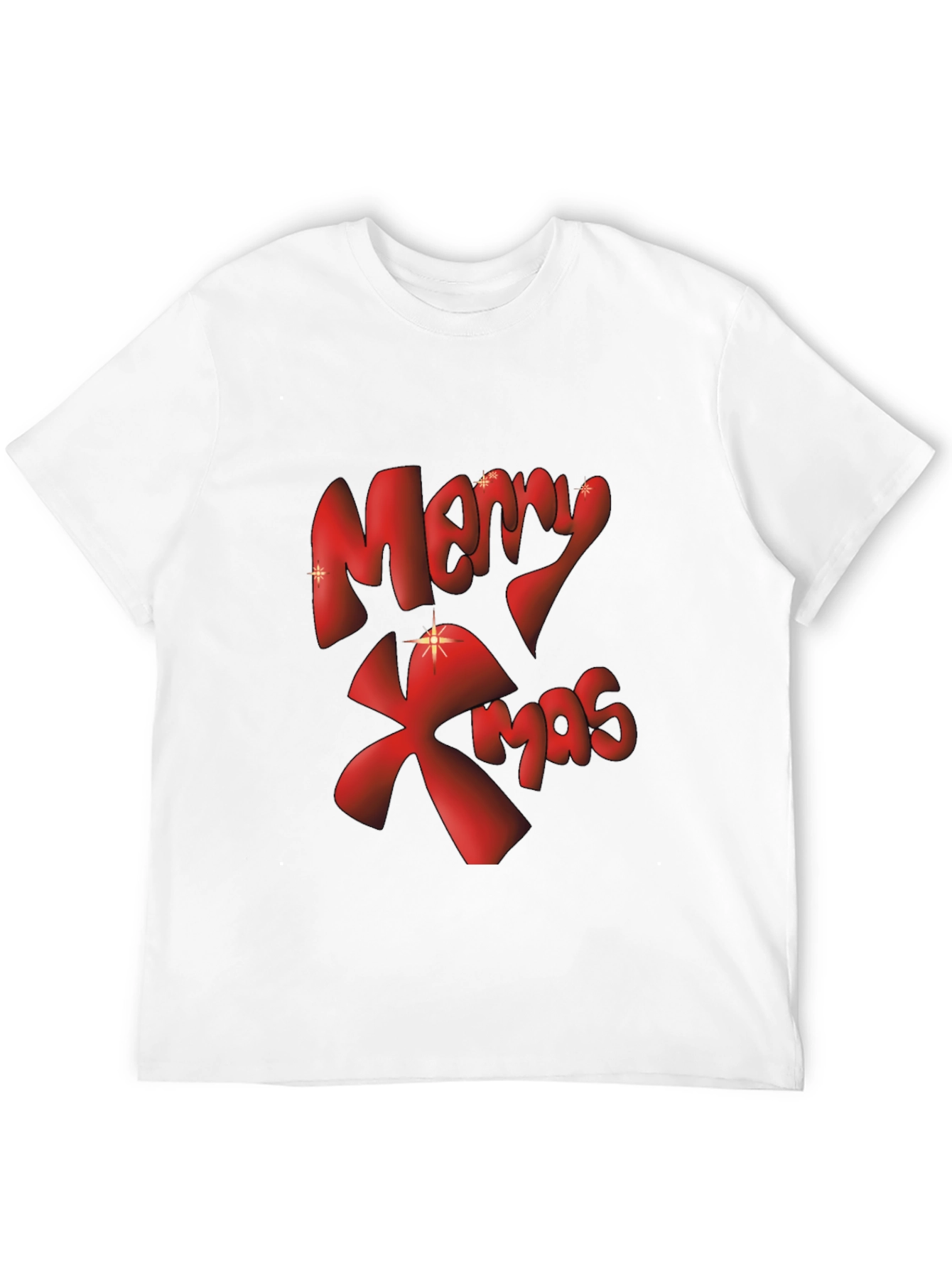 Merry Xmas Graphic Tee - Black Christmas T-Shirt