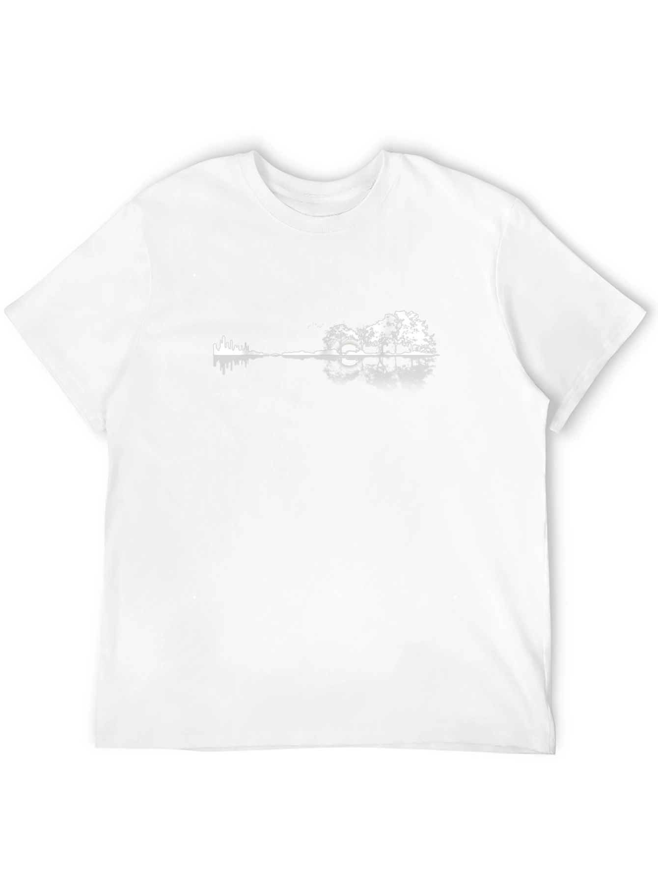 Nature Guitar Tee - Black Graphic T-Shirt