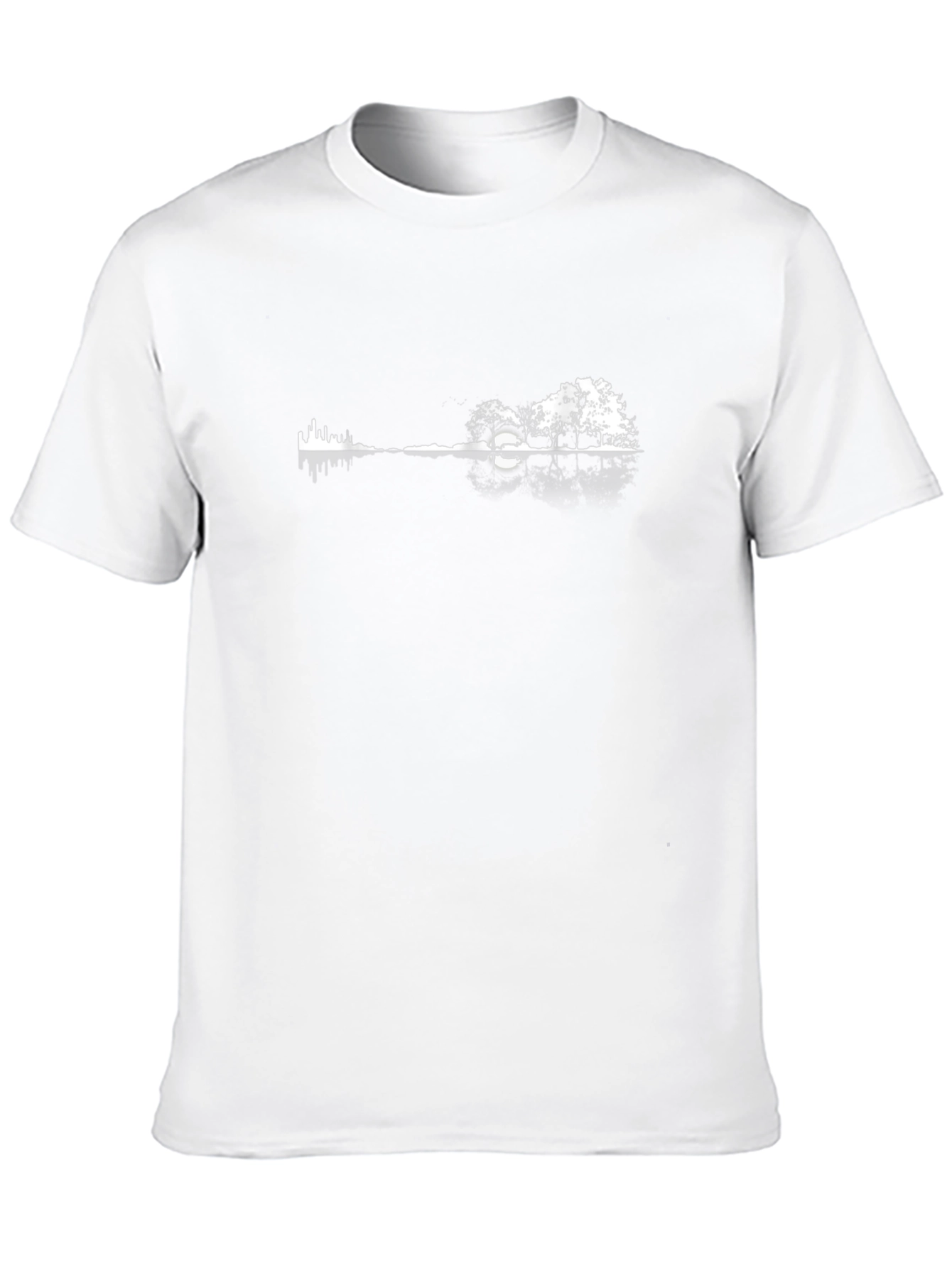 Nature Guitar Tee - Black Graphic T-Shirt