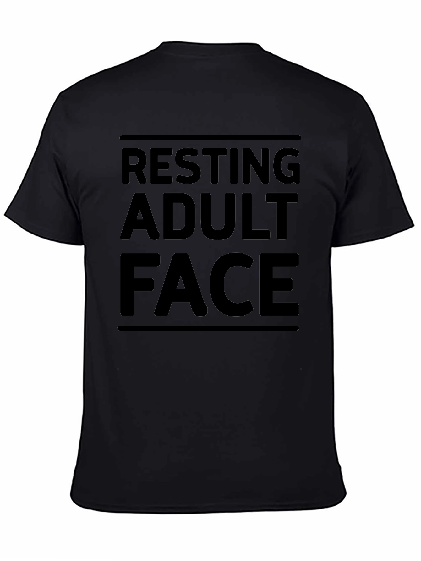 Resting Adult Face Graphic T-Shirt