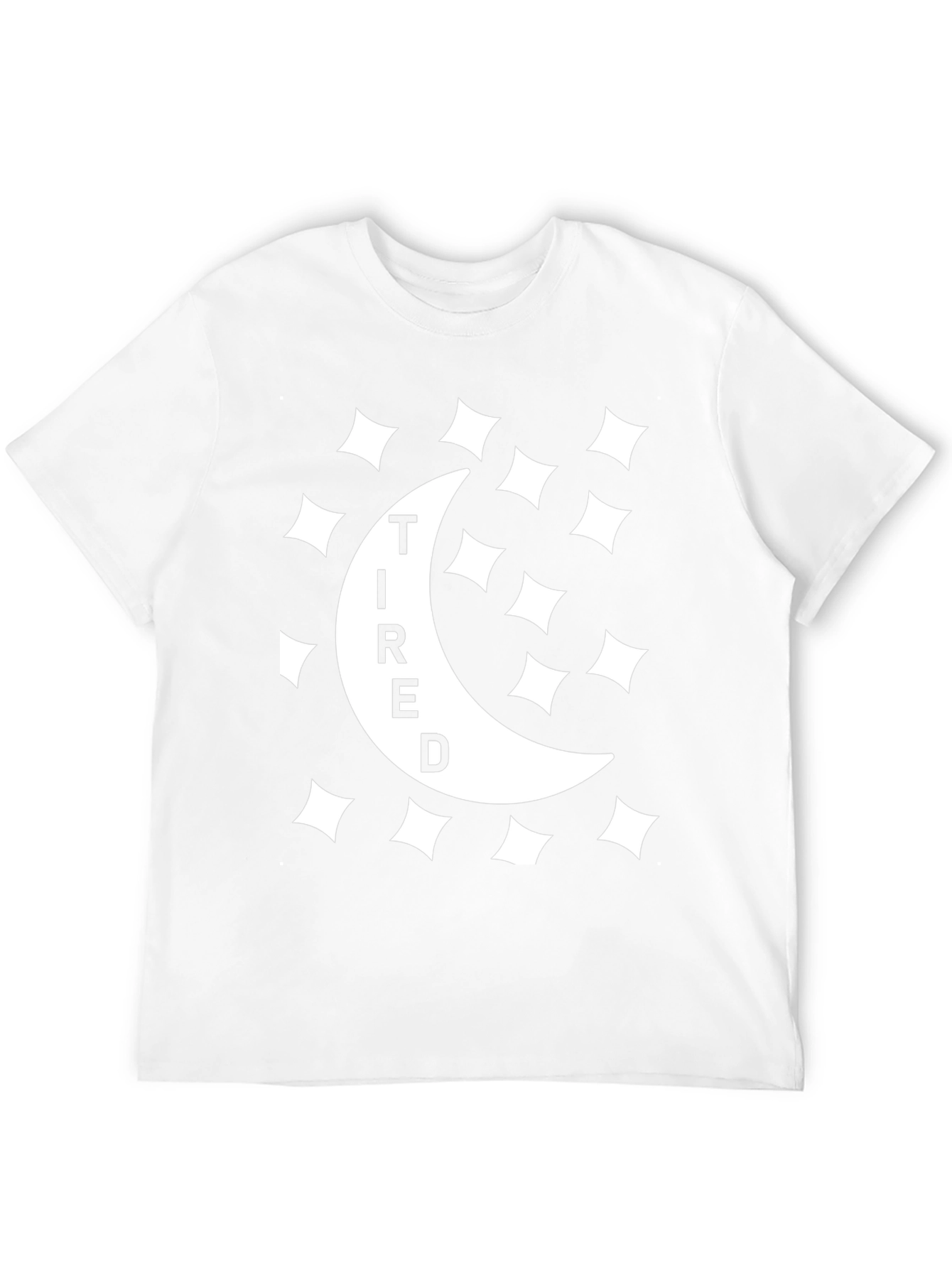 Tired Moon Graphic Tee - Unisex Black T-Shirt