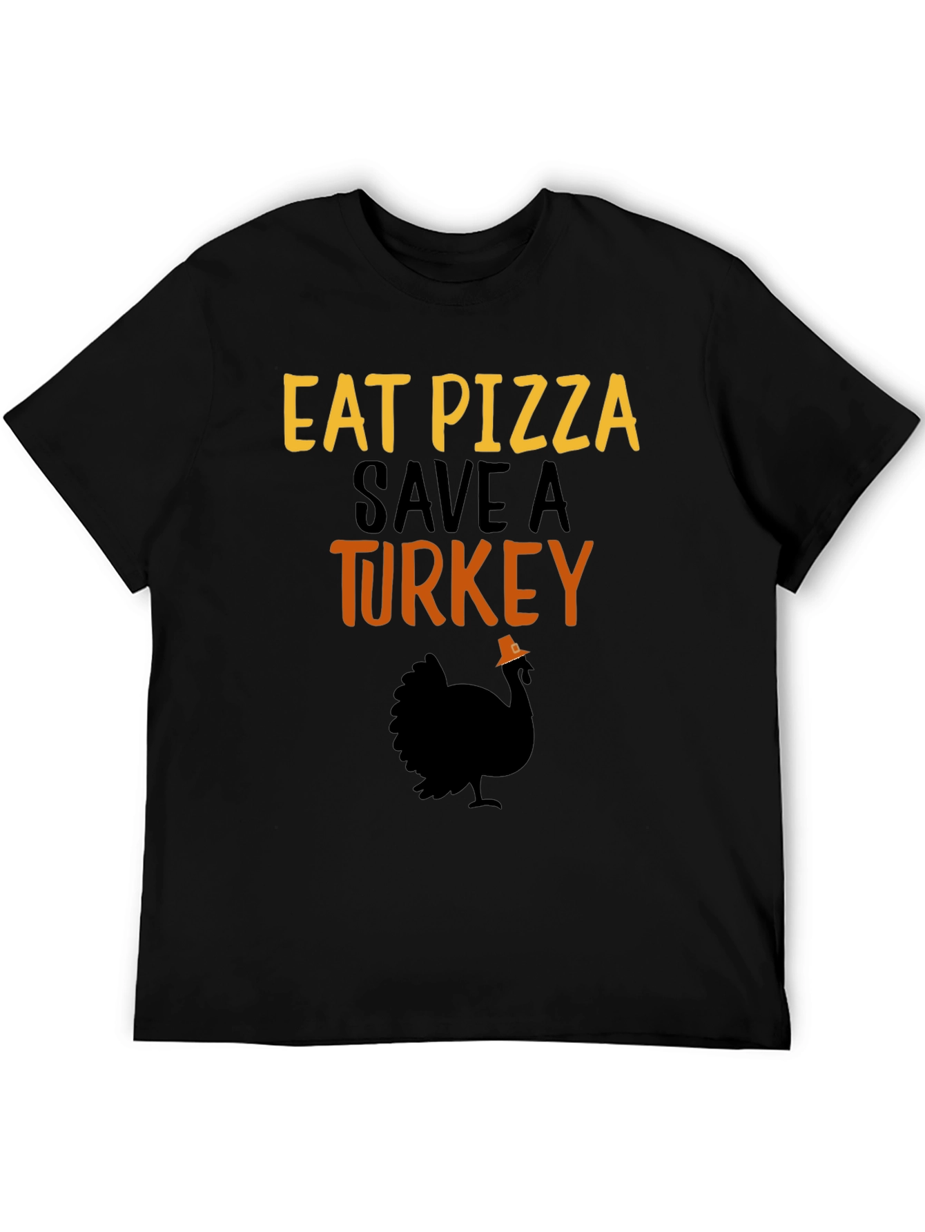 Eat Pizza Save a Turkey Graphic T-Shirt